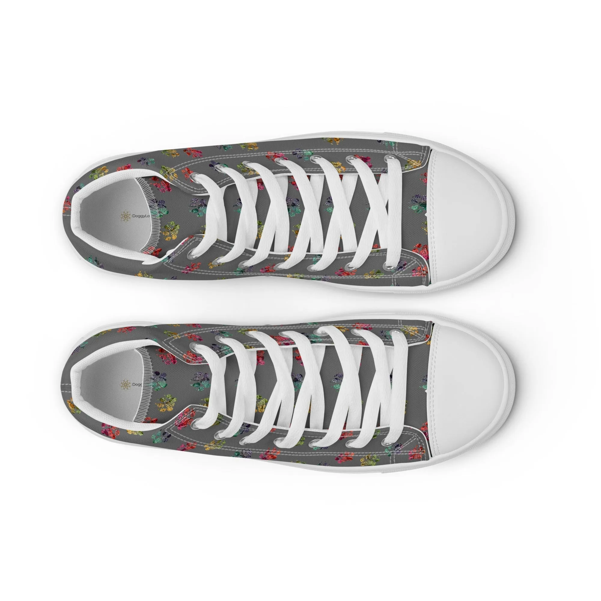 Women’s Grey Paw Prints Sneakers