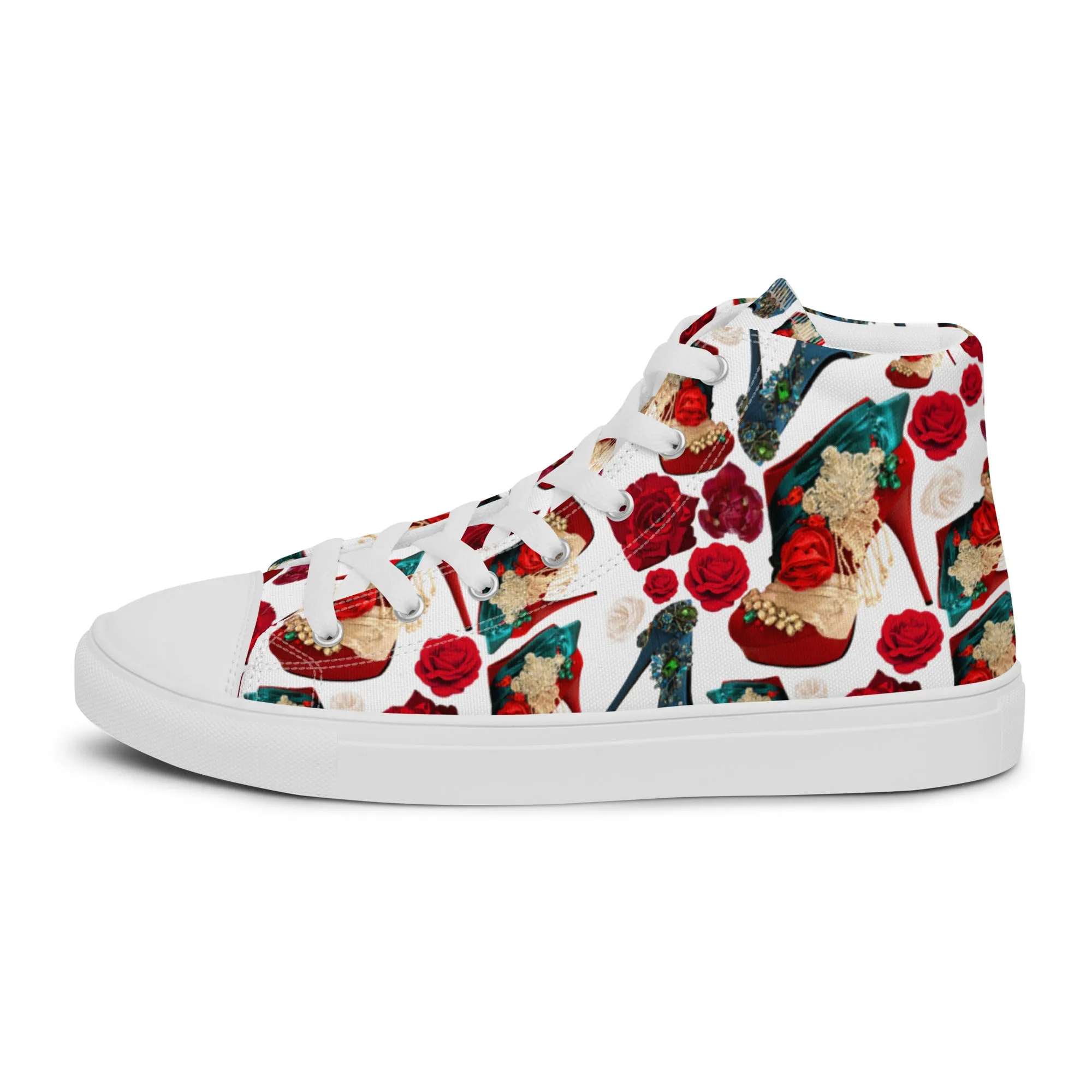 Women’s high top canvas shoes 'Amore tricolore'