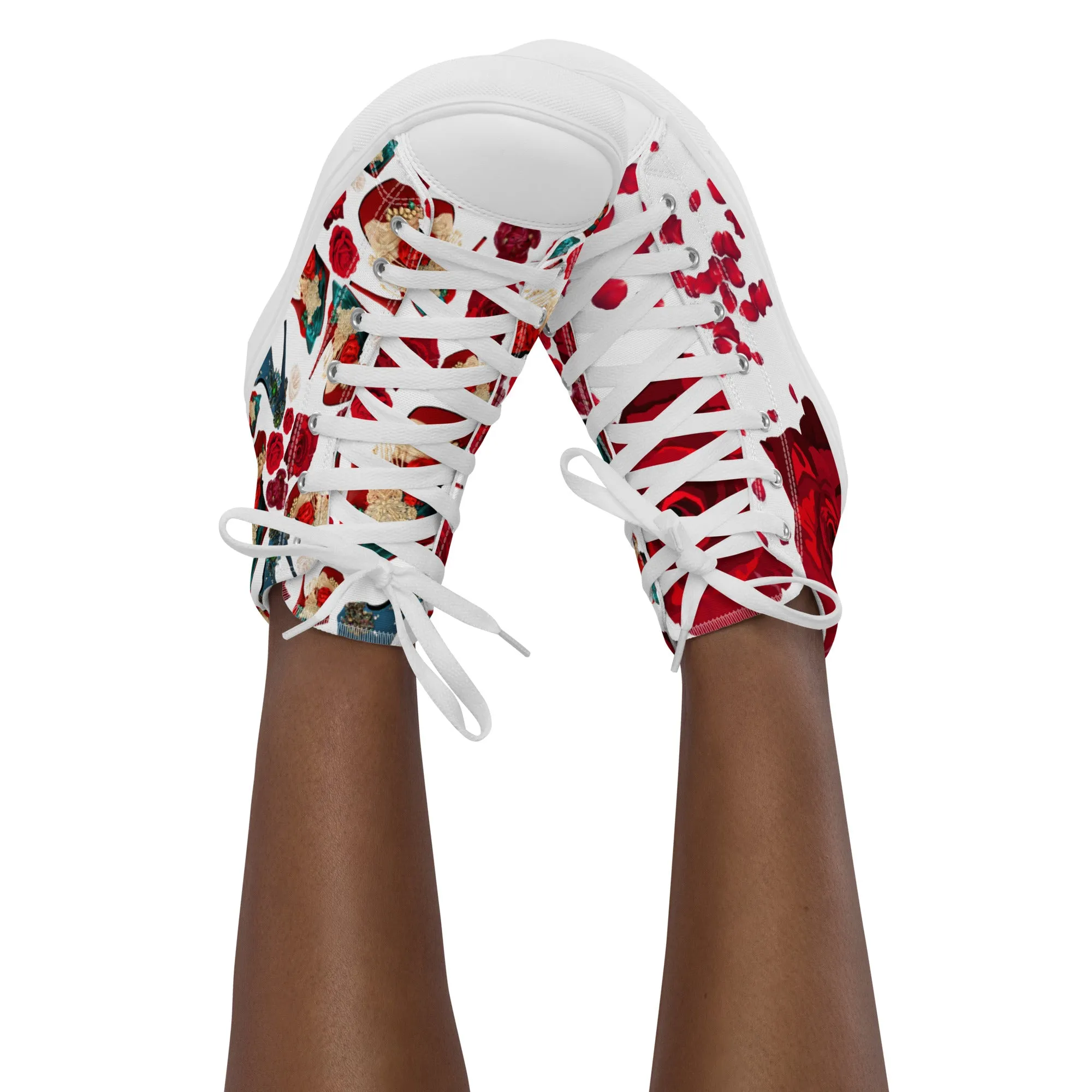 Women’s high top canvas shoes 'Amore tricolore'