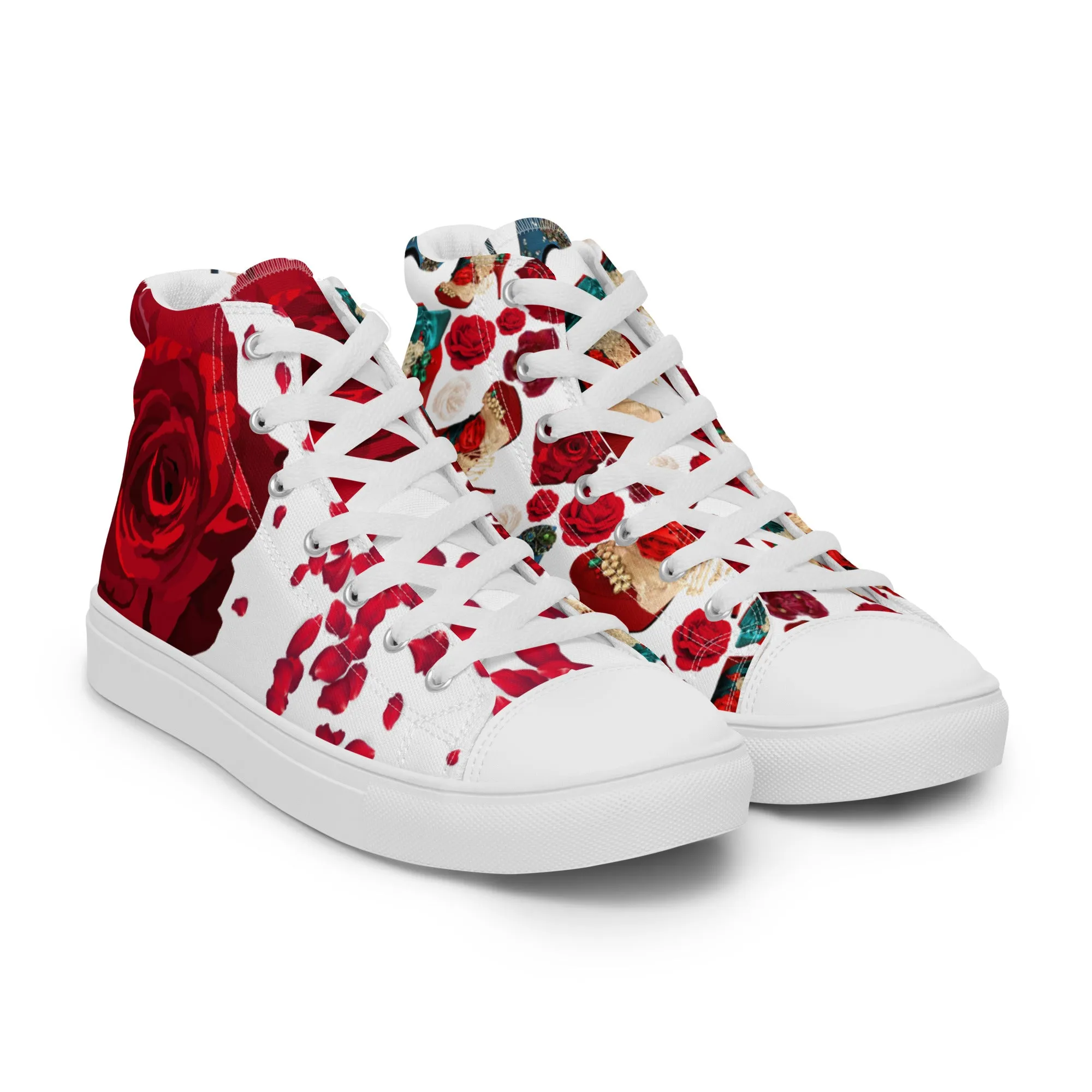 Women’s high top canvas shoes 'Amore tricolore'