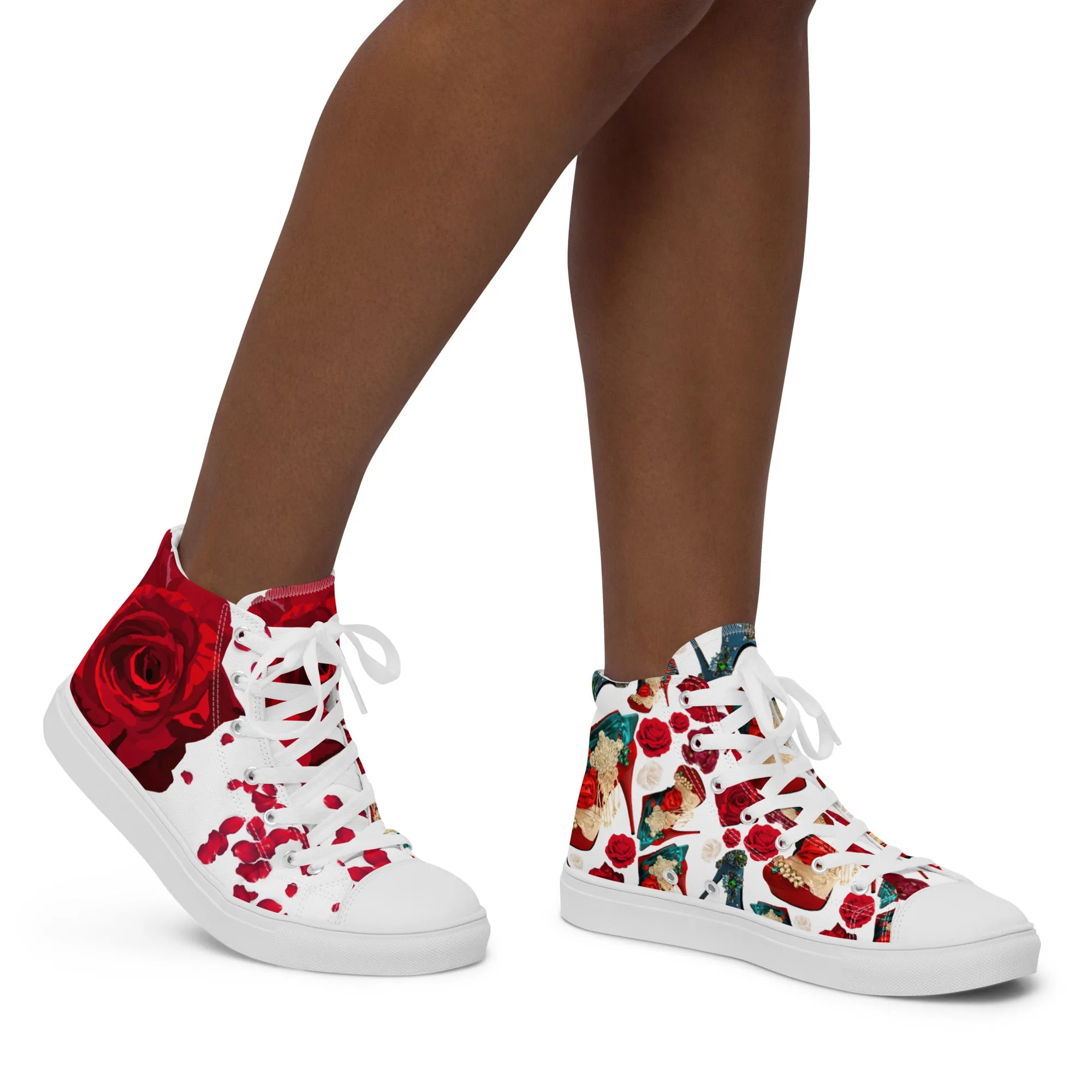 Women’s high top canvas shoes 'Amore tricolore'