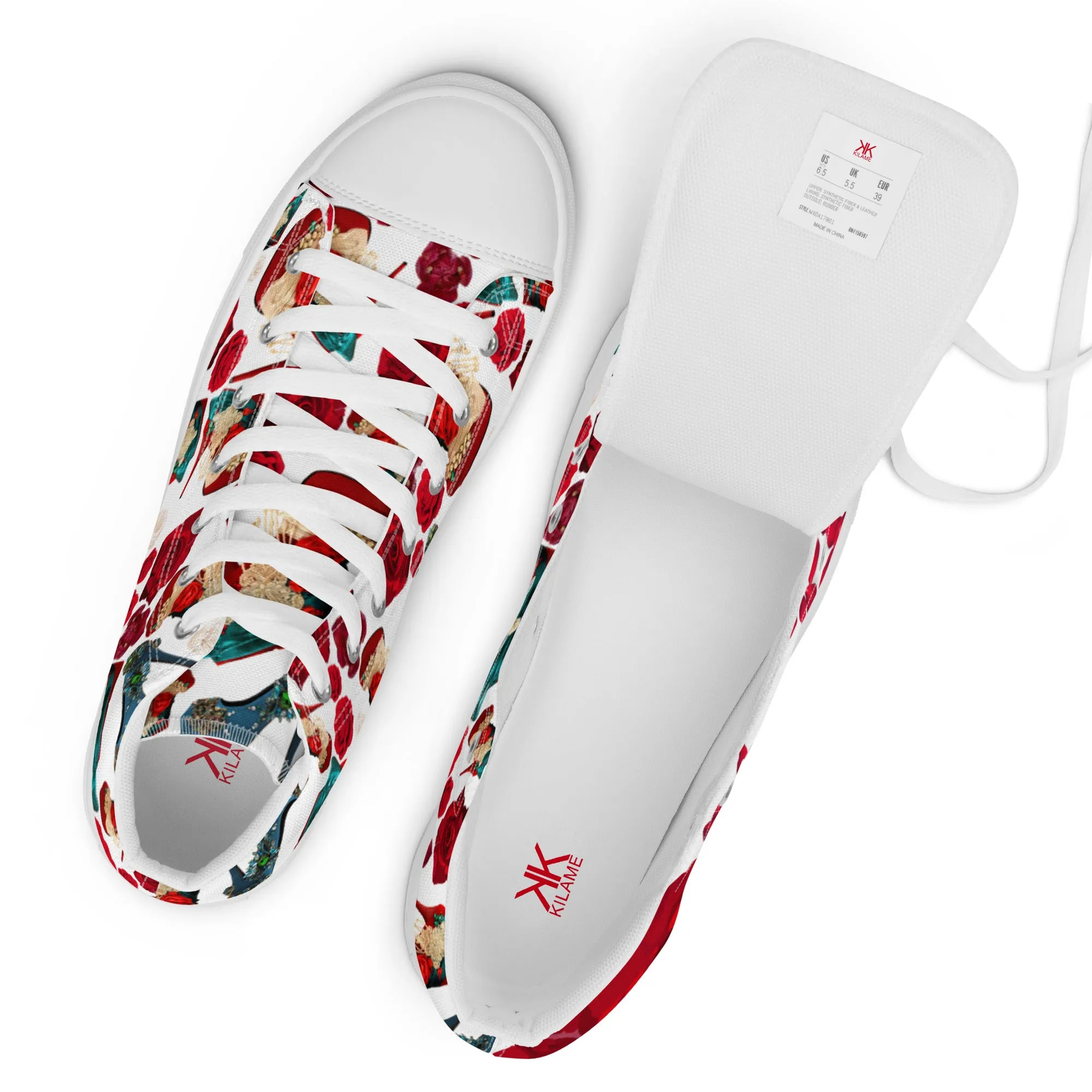 Women’s high top canvas shoes 'Amore tricolore'