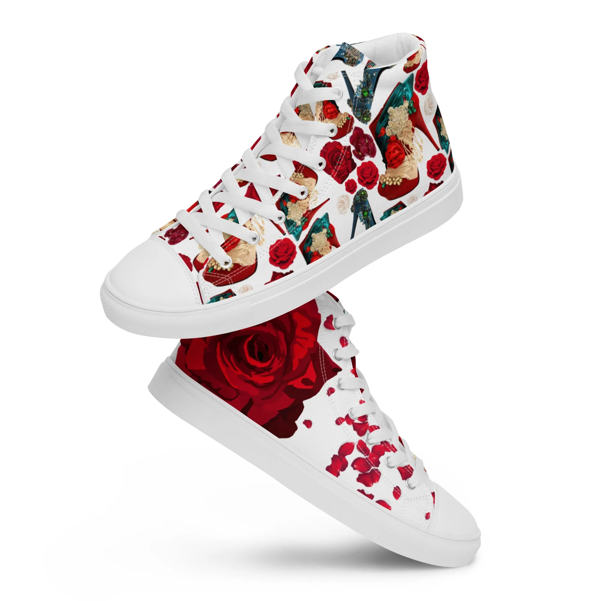 Women’s high top canvas shoes 'Amore tricolore'