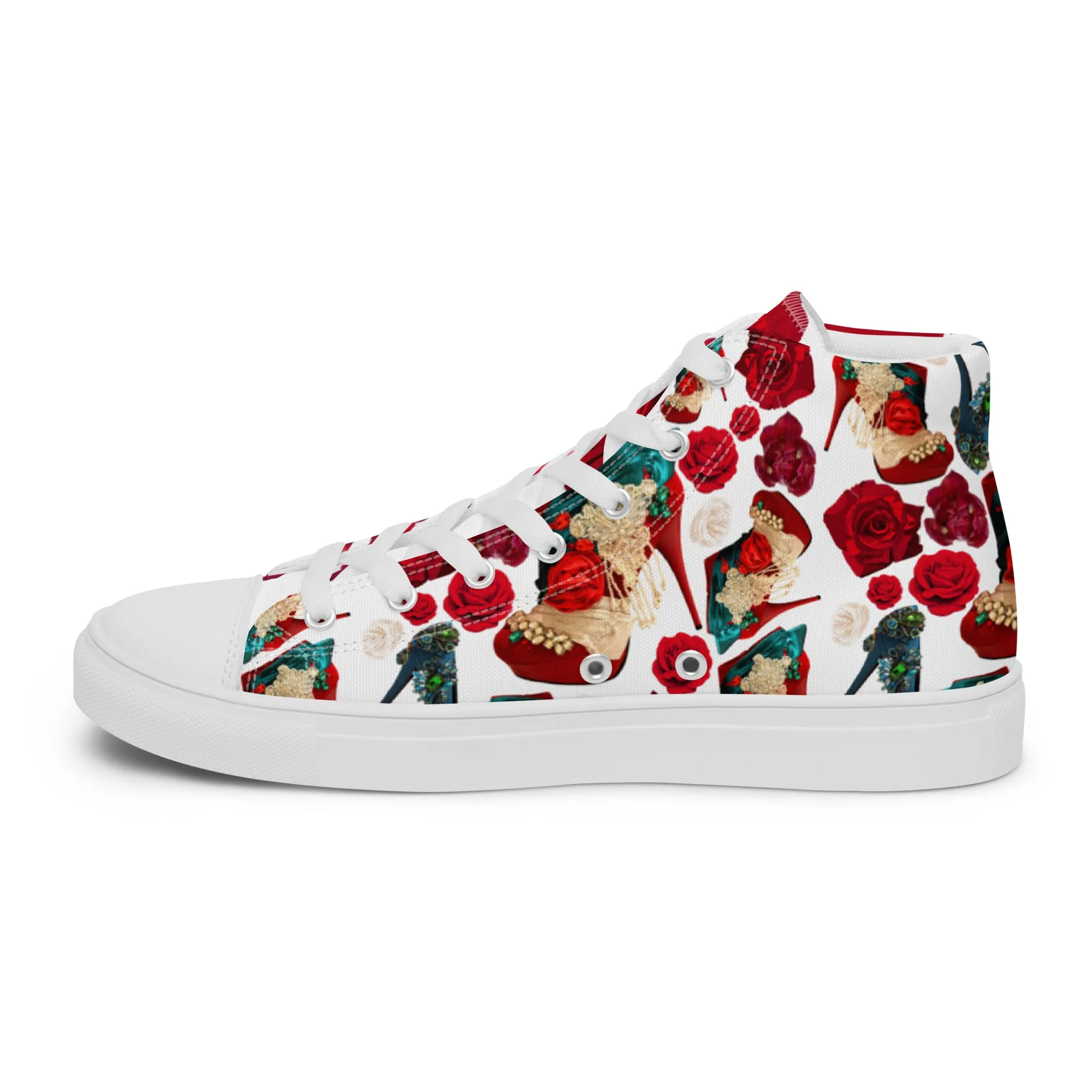 Women’s high top canvas shoes 'Amore tricolore'