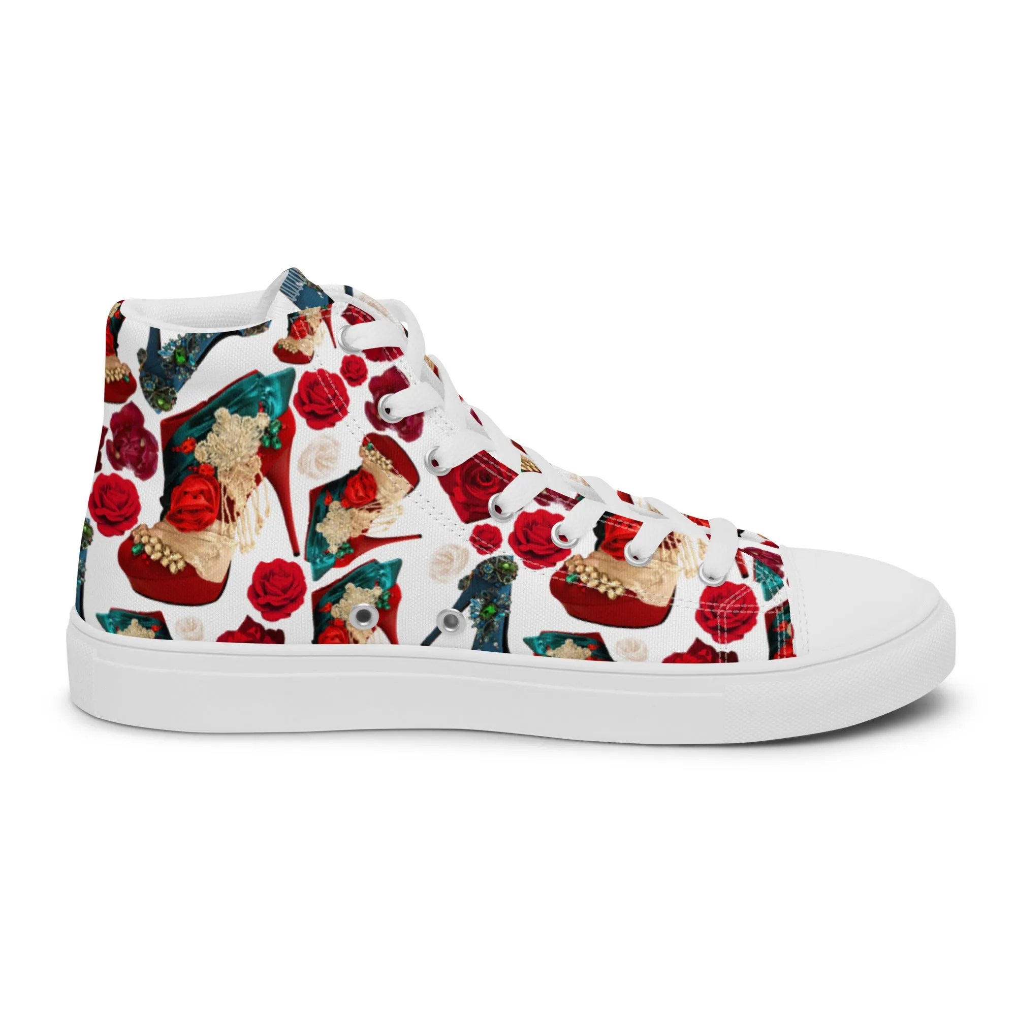 Women’s high top canvas shoes 'Amore tricolore'