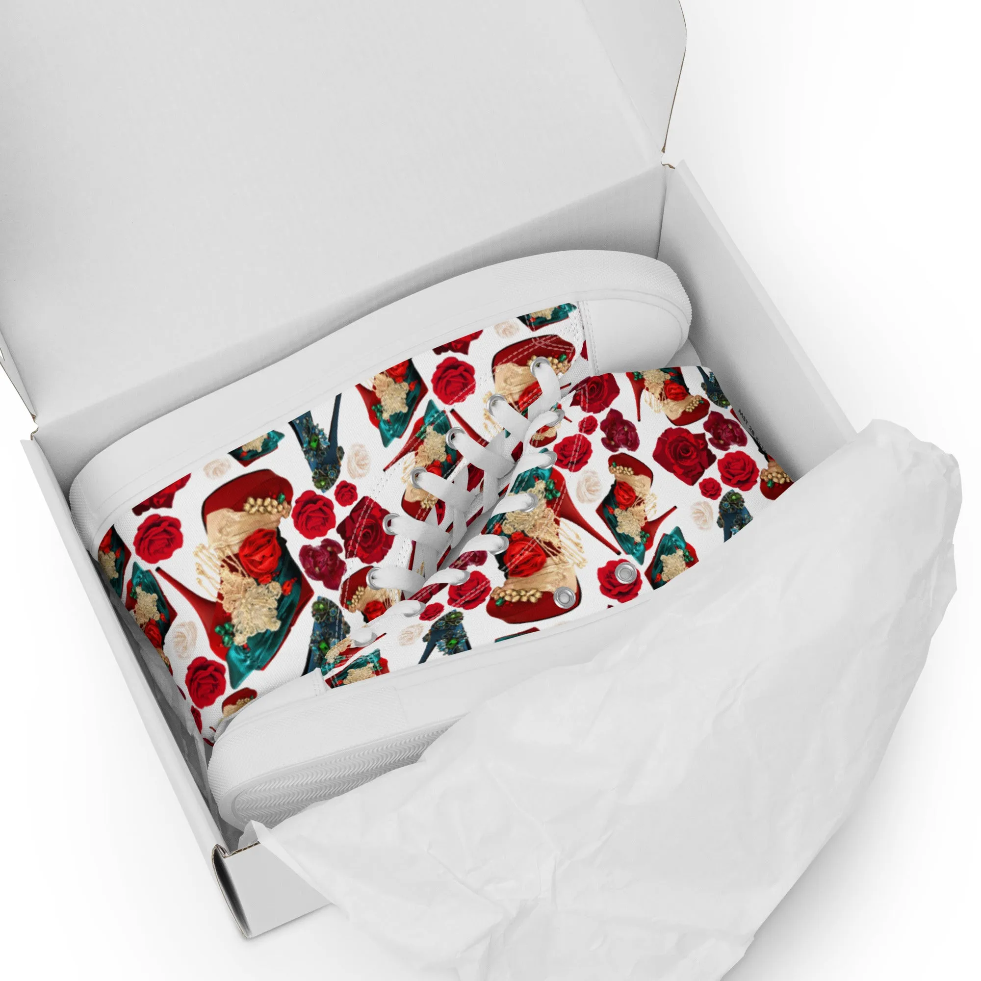 Women’s high top canvas shoes 'Amore tricolore'