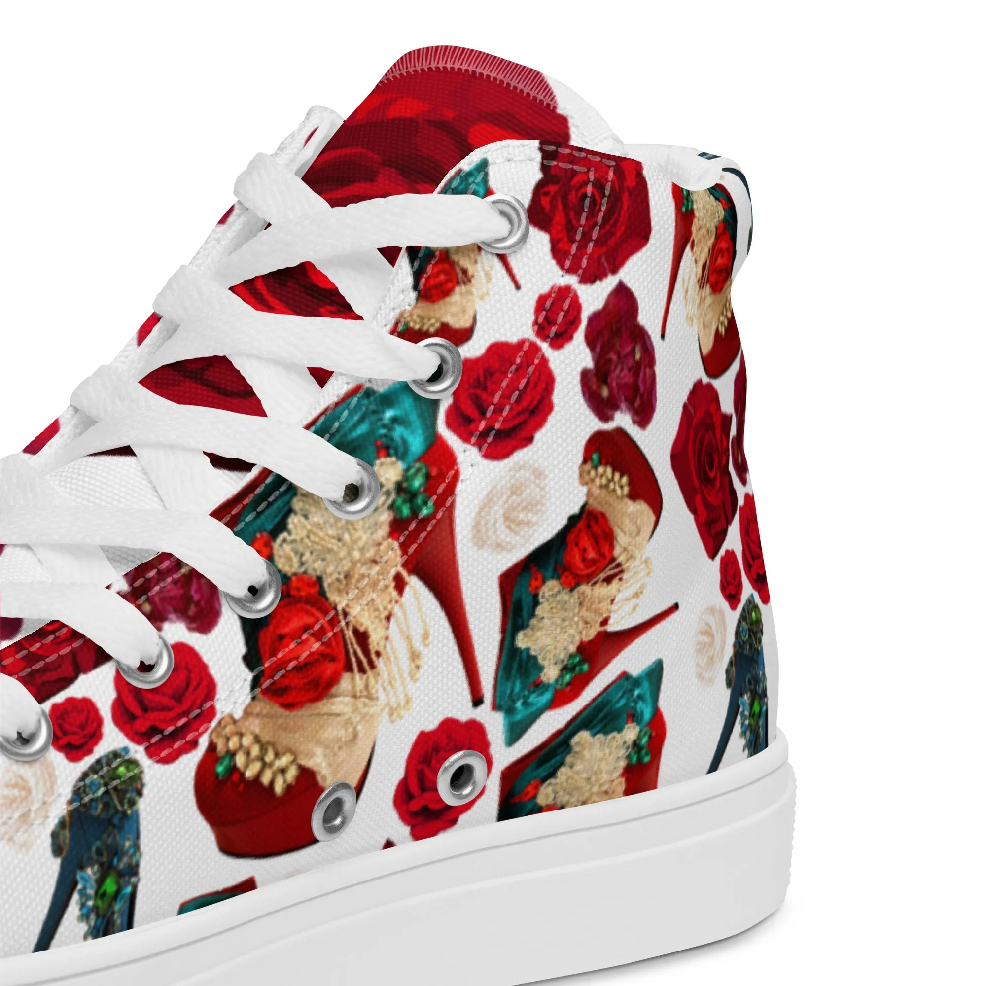 Women’s high top canvas shoes 'Amore tricolore'