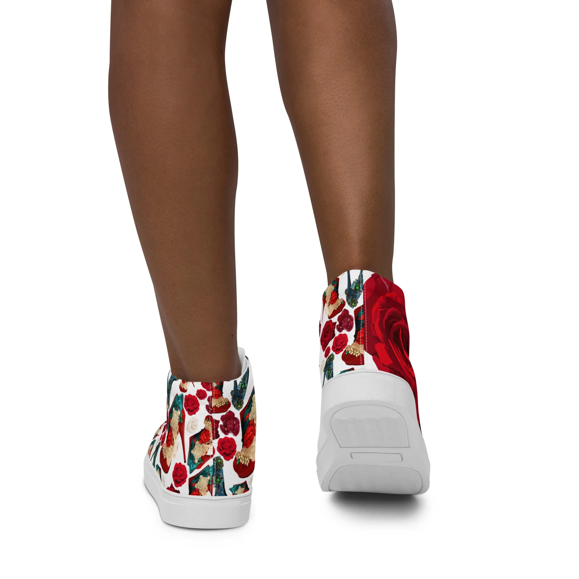 Women’s high top canvas shoes 'Amore tricolore'