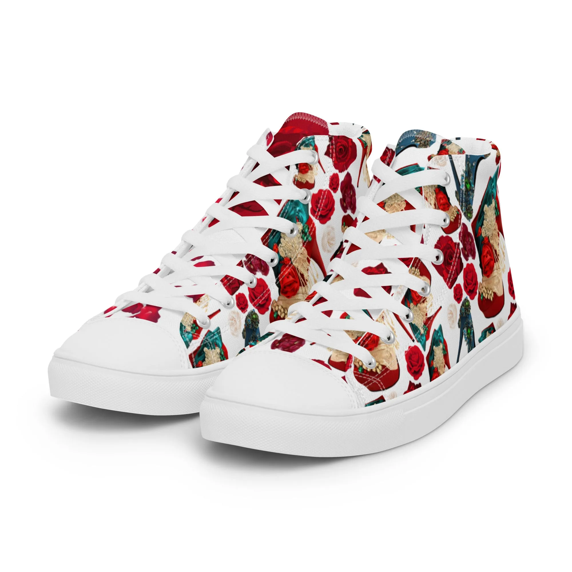Women’s high top canvas shoes 'Amore tricolore'