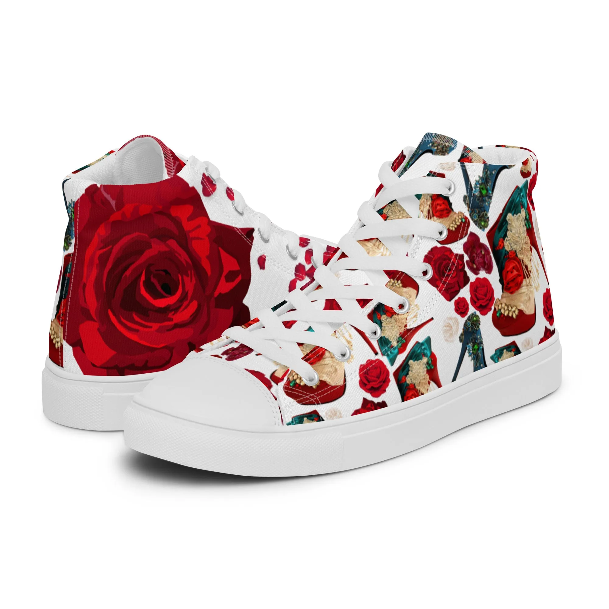 Women’s high top canvas shoes 'Amore tricolore'
