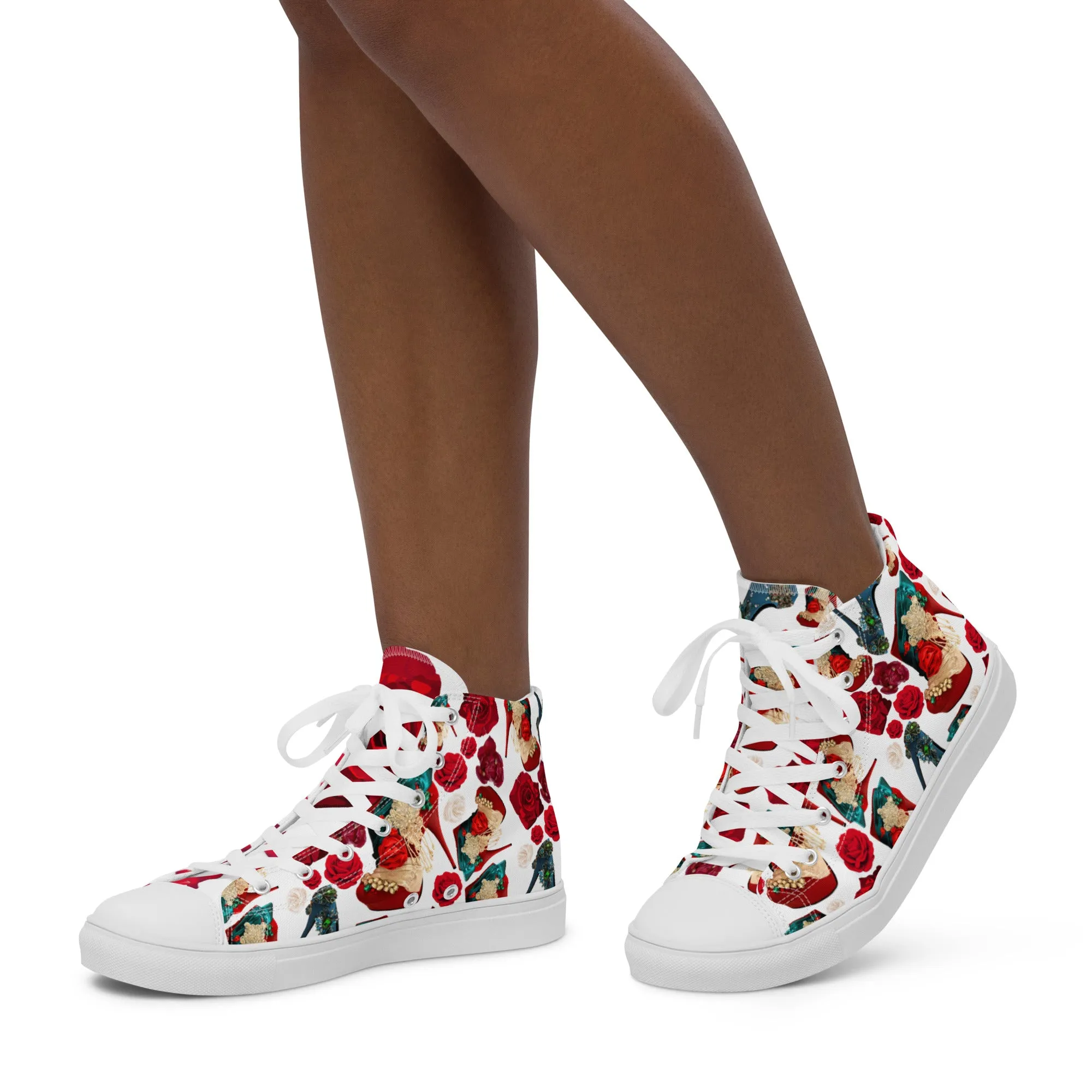 Women’s high top canvas shoes 'Amore tricolore'