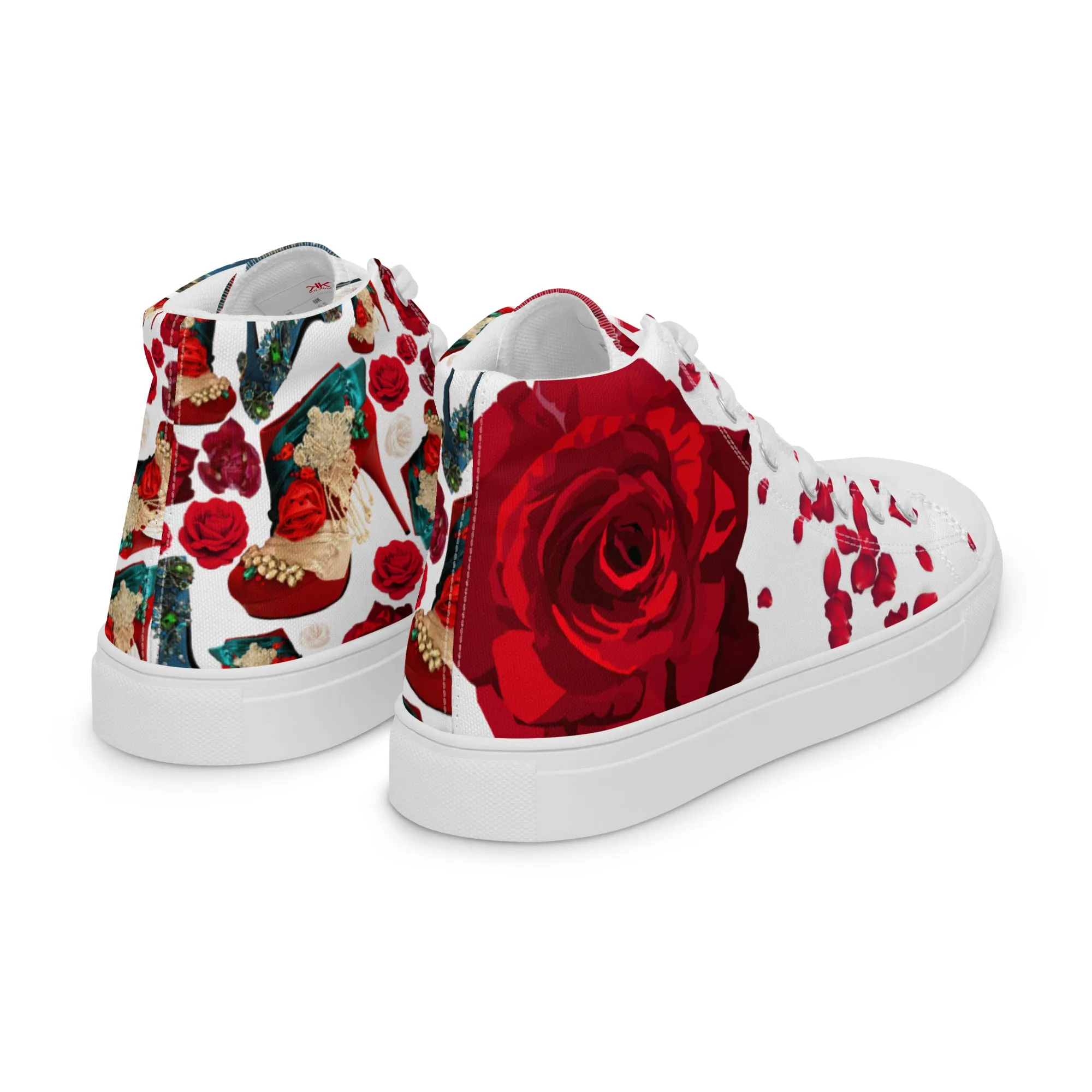 Women’s high top canvas shoes 'Amore tricolore'