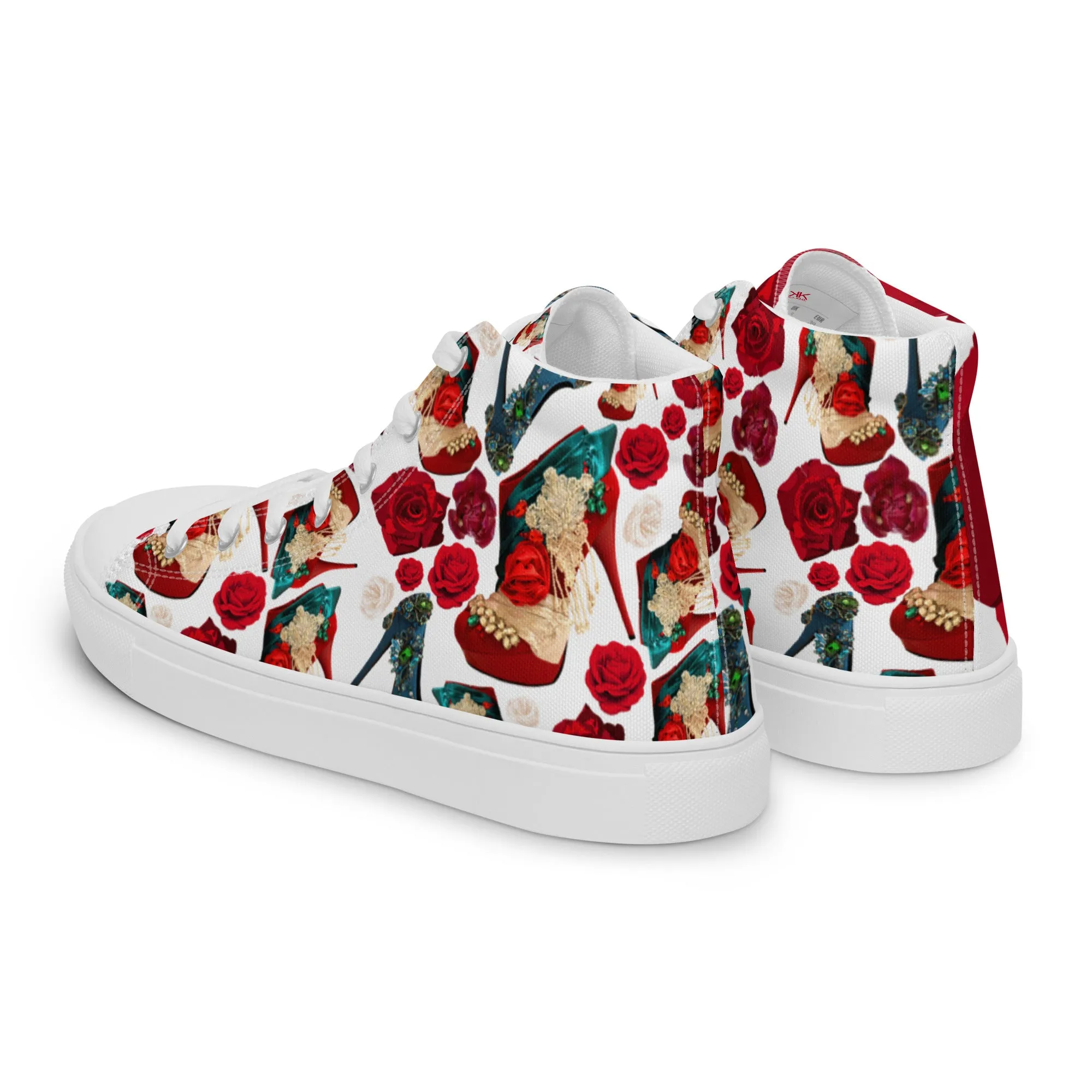 Women’s high top canvas shoes 'Amore tricolore'