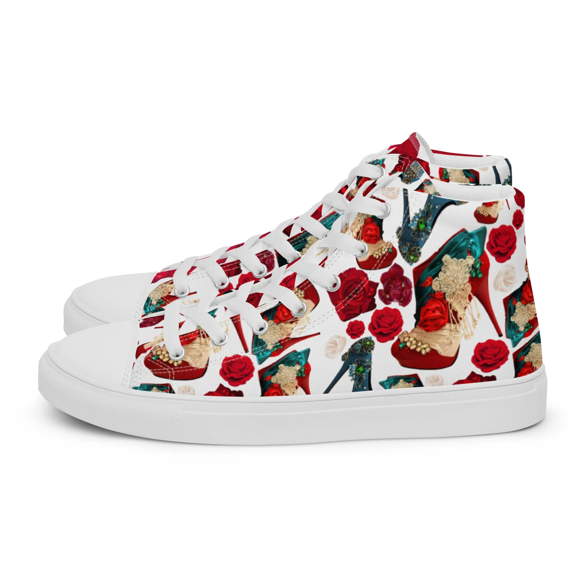 Women’s high top canvas shoes 'Amore tricolore'