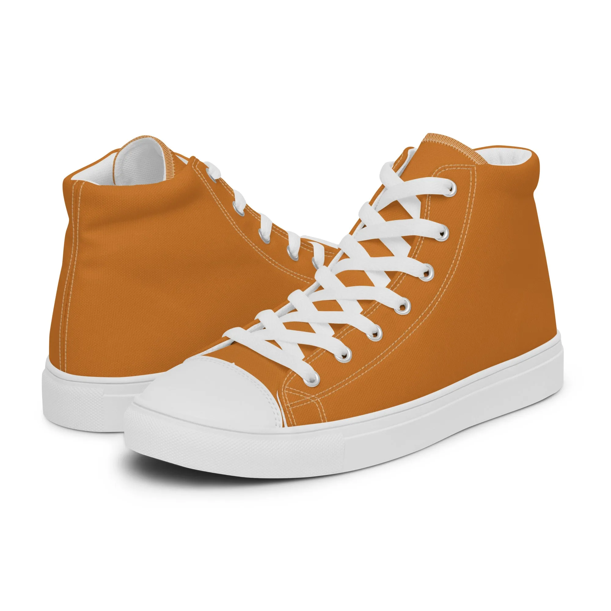 Women’s high top canvas shoes Bronze/White