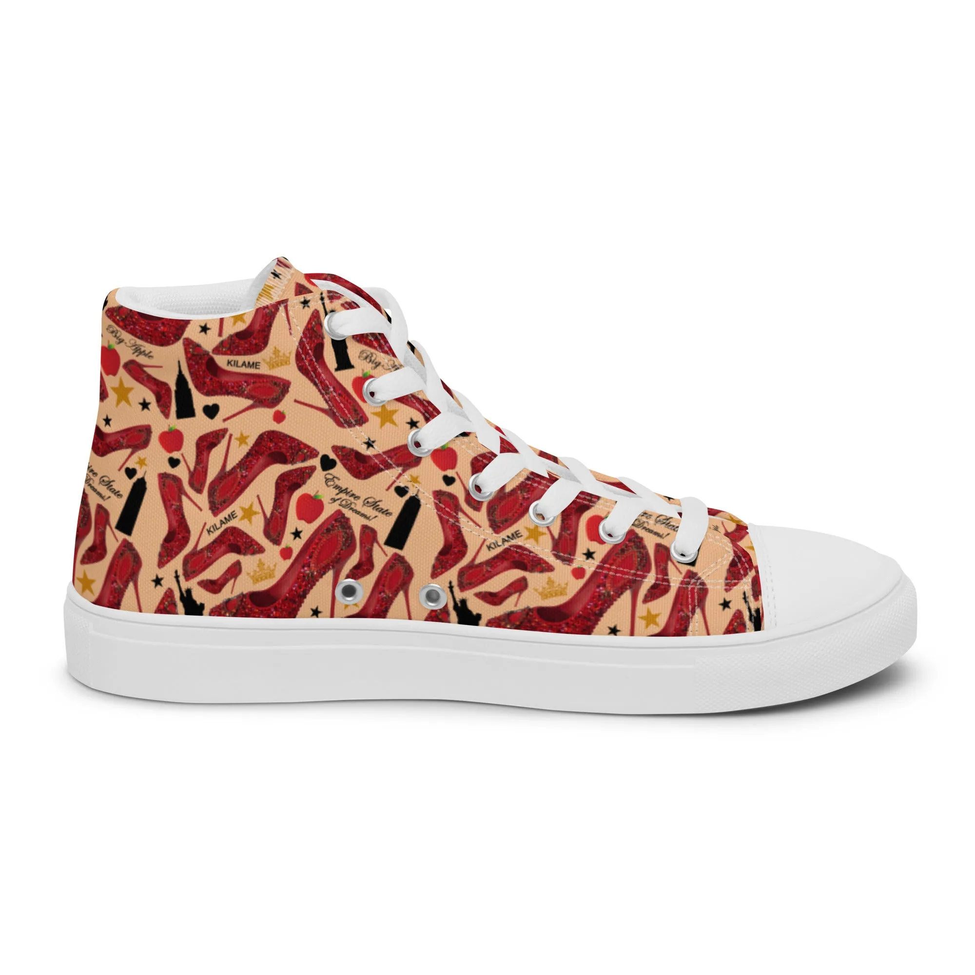 Women’s high top canvas shoes 'Empire State of dreams'