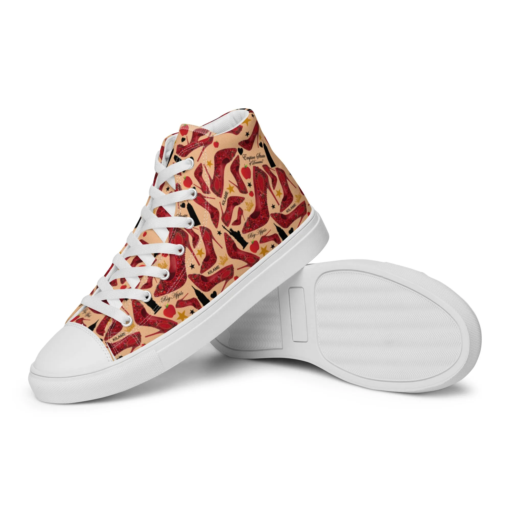Women’s high top canvas shoes 'Empire State of dreams'