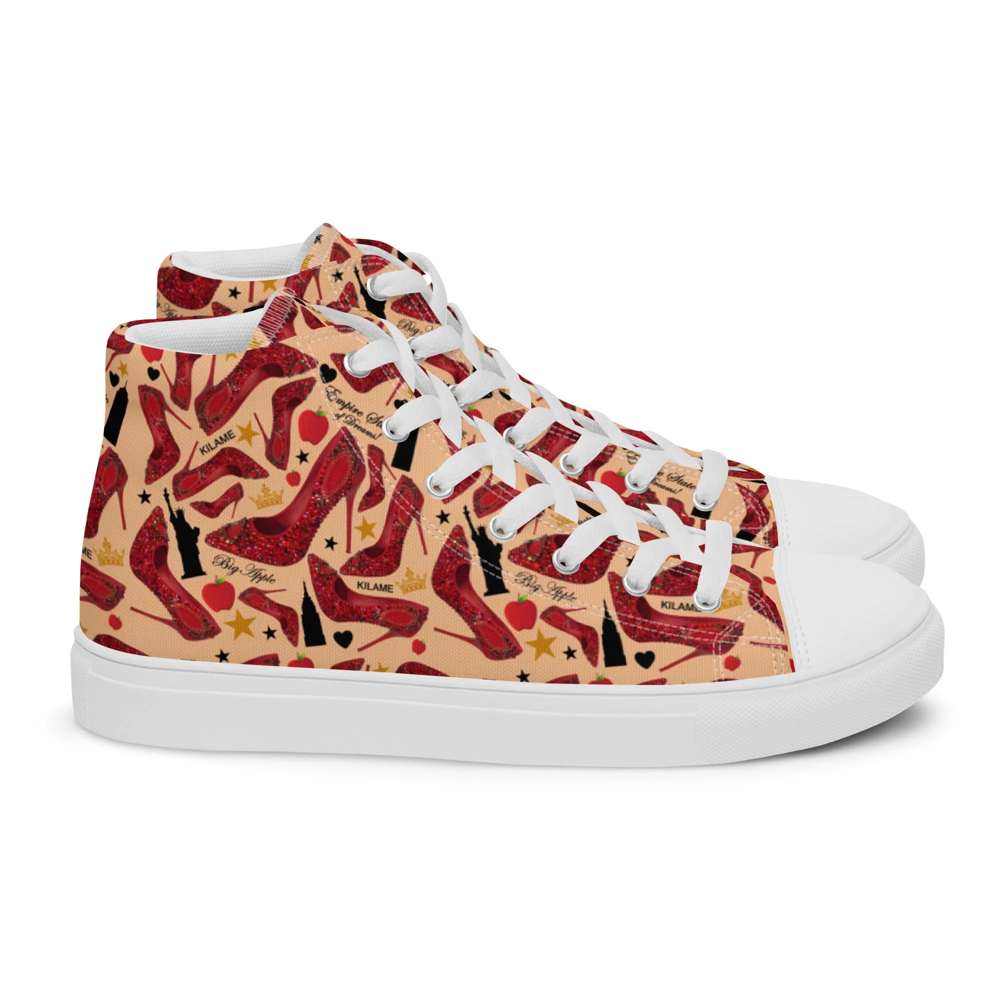 Women’s high top canvas shoes 'Empire State of dreams'