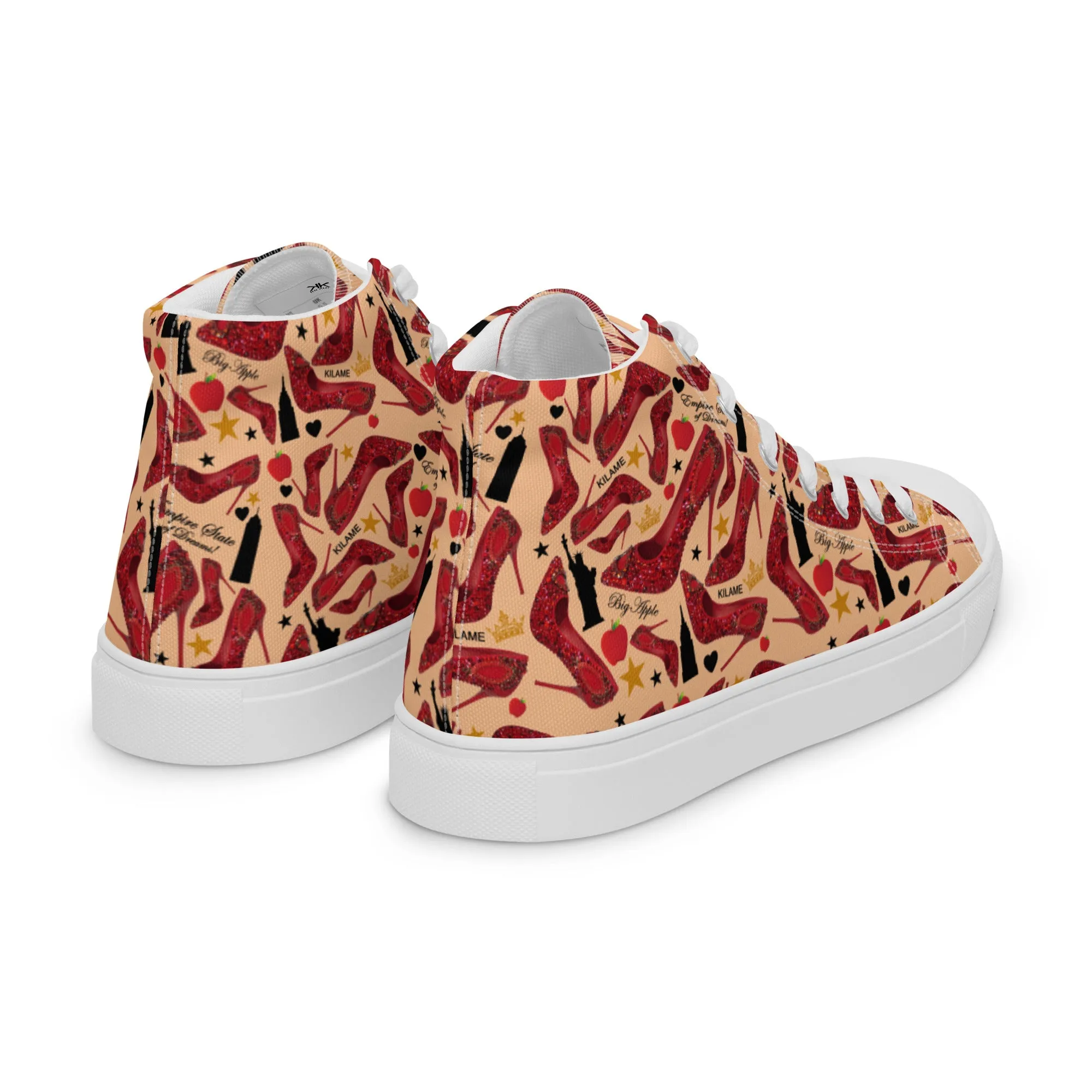 Women’s high top canvas shoes 'Empire State of dreams'