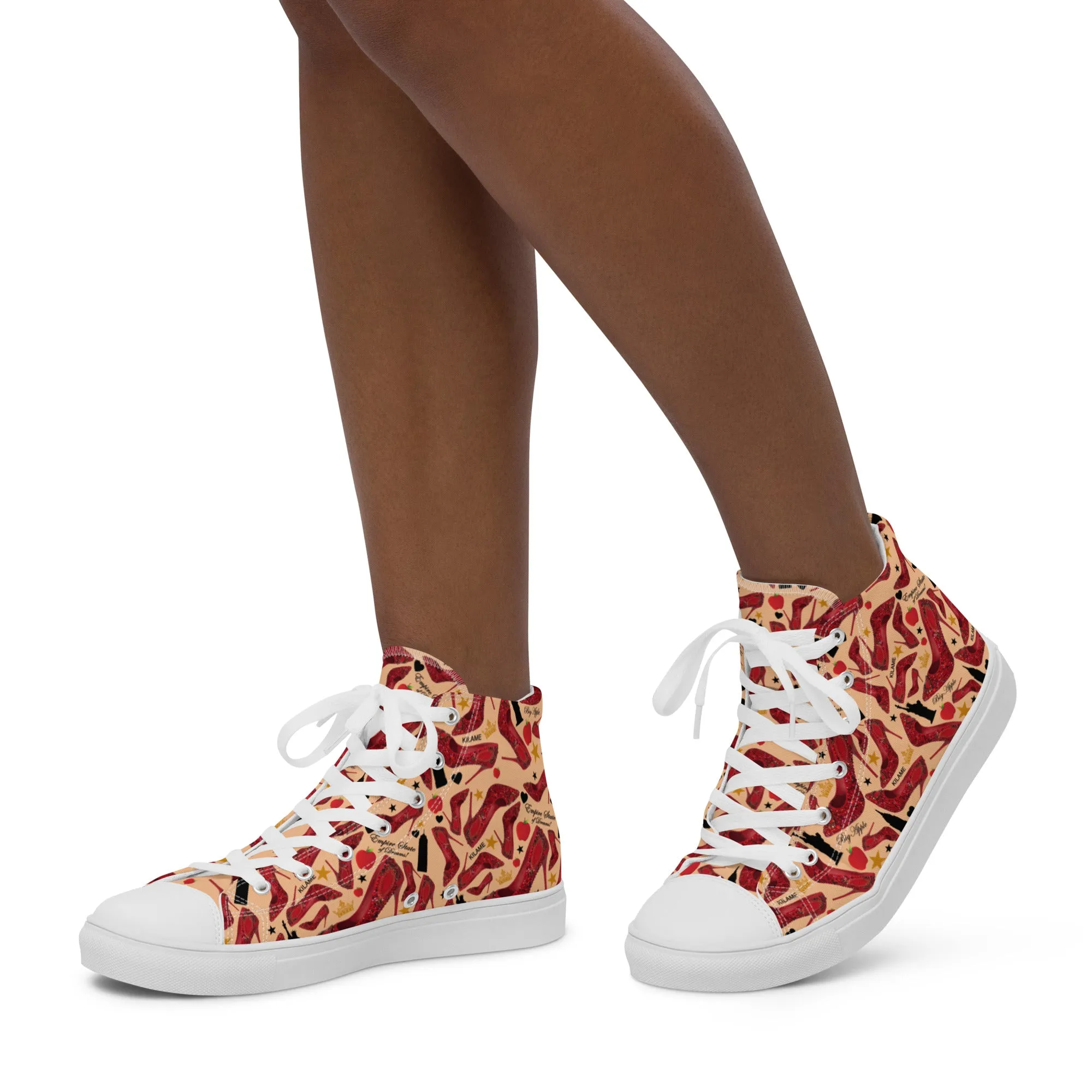 Women’s high top canvas shoes 'Empire State of dreams'