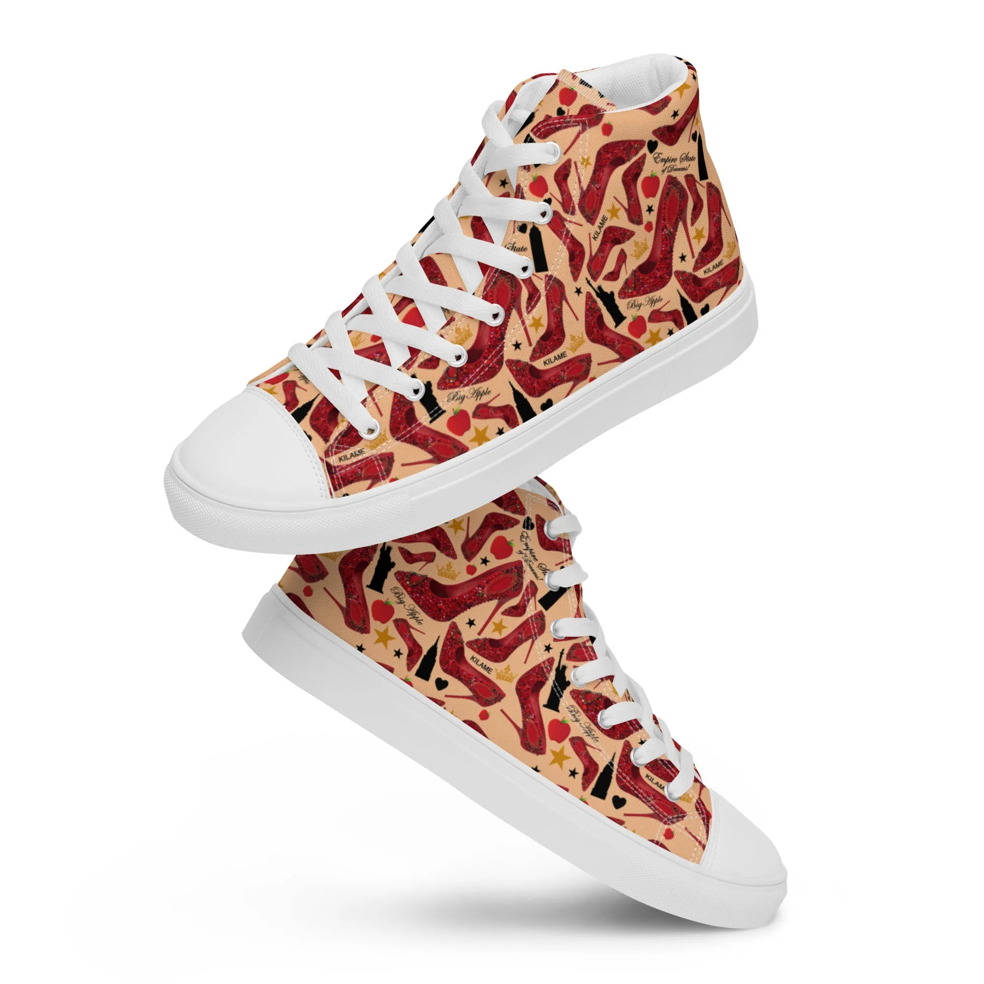 Women’s high top canvas shoes 'Empire State of dreams'