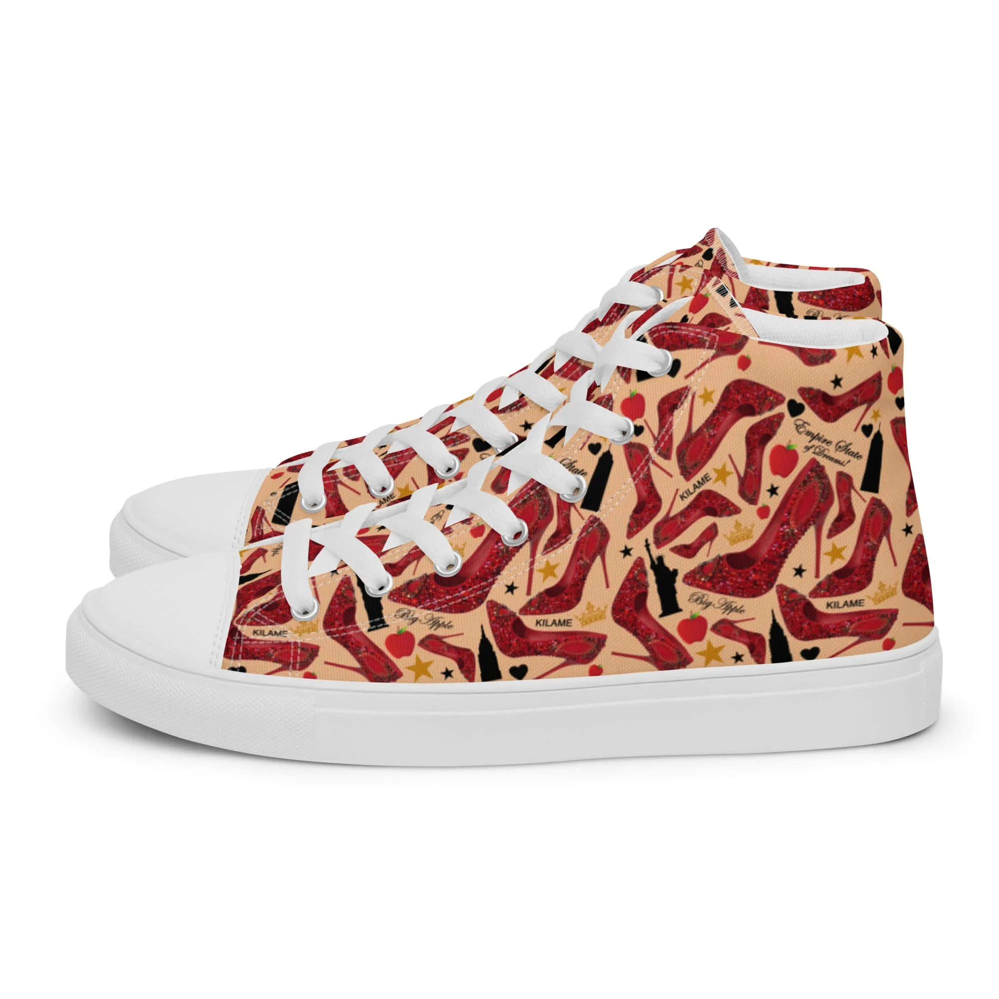 Women’s high top canvas shoes 'Empire State of dreams'