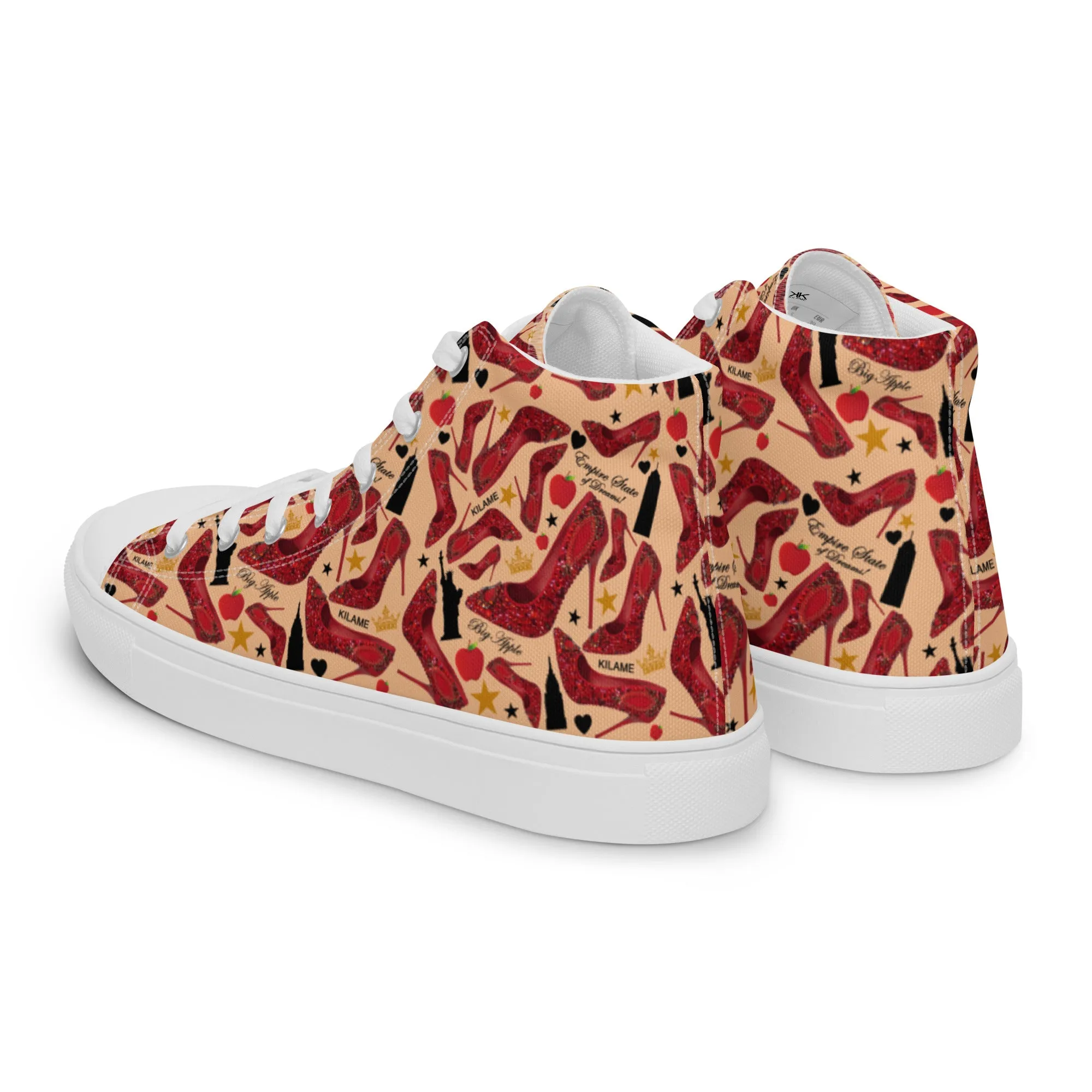 Women’s high top canvas shoes 'Empire State of dreams'