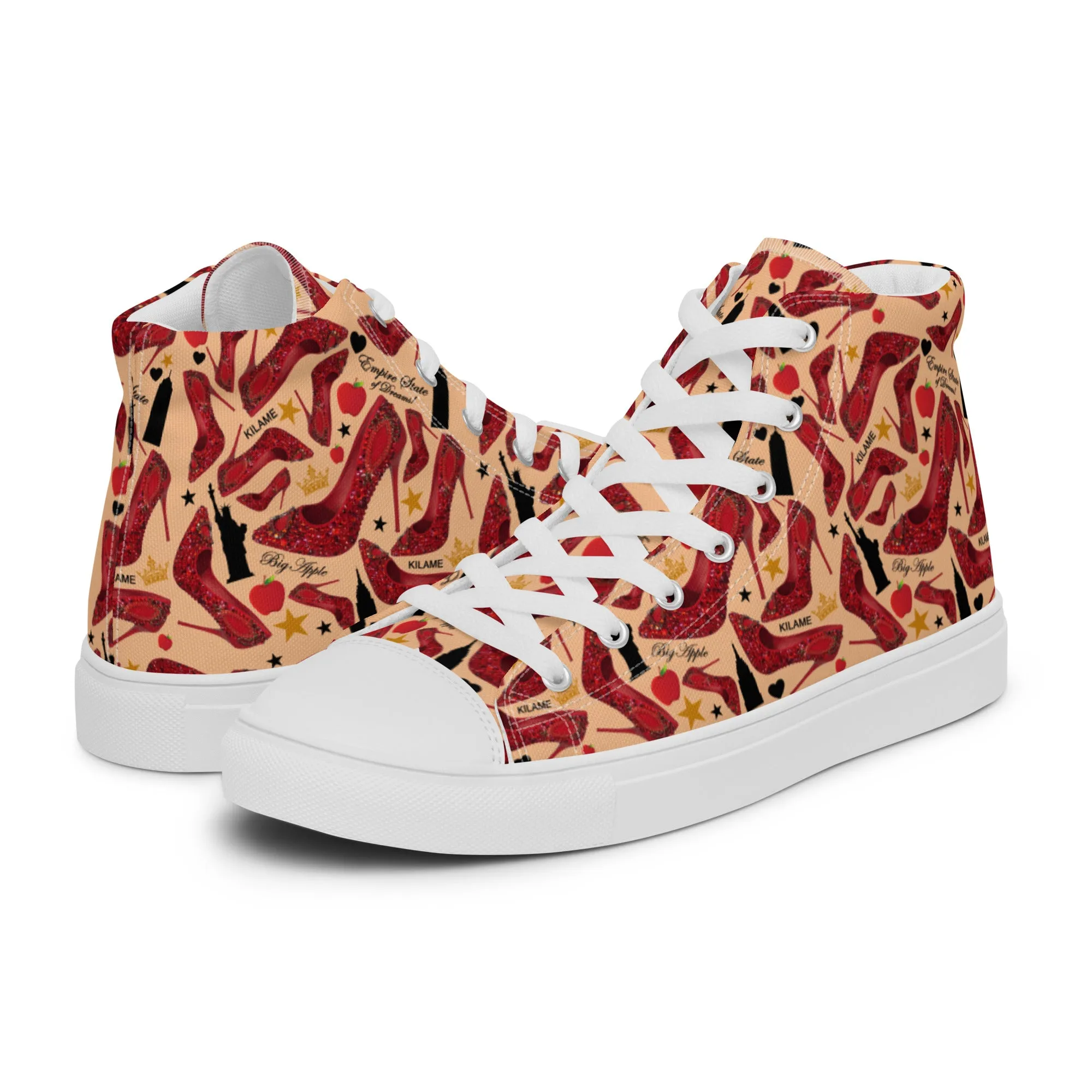 Women’s high top canvas shoes 'Empire State of dreams'