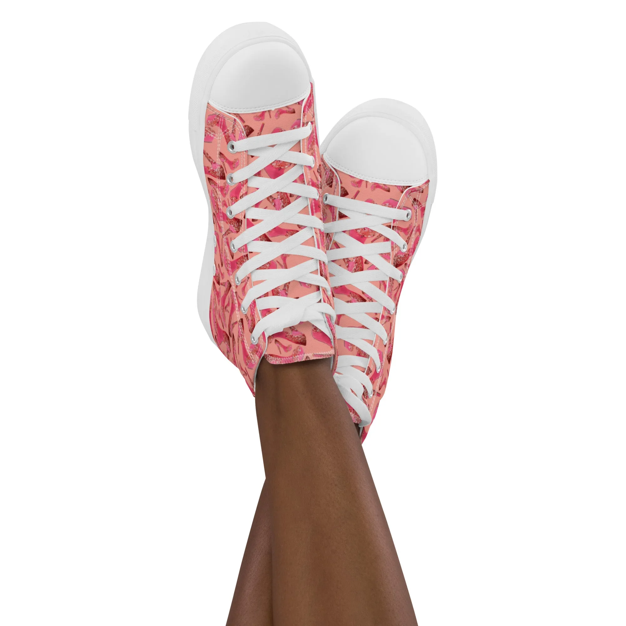 Women’s high top canvas shoes 'Influencer Vibe'