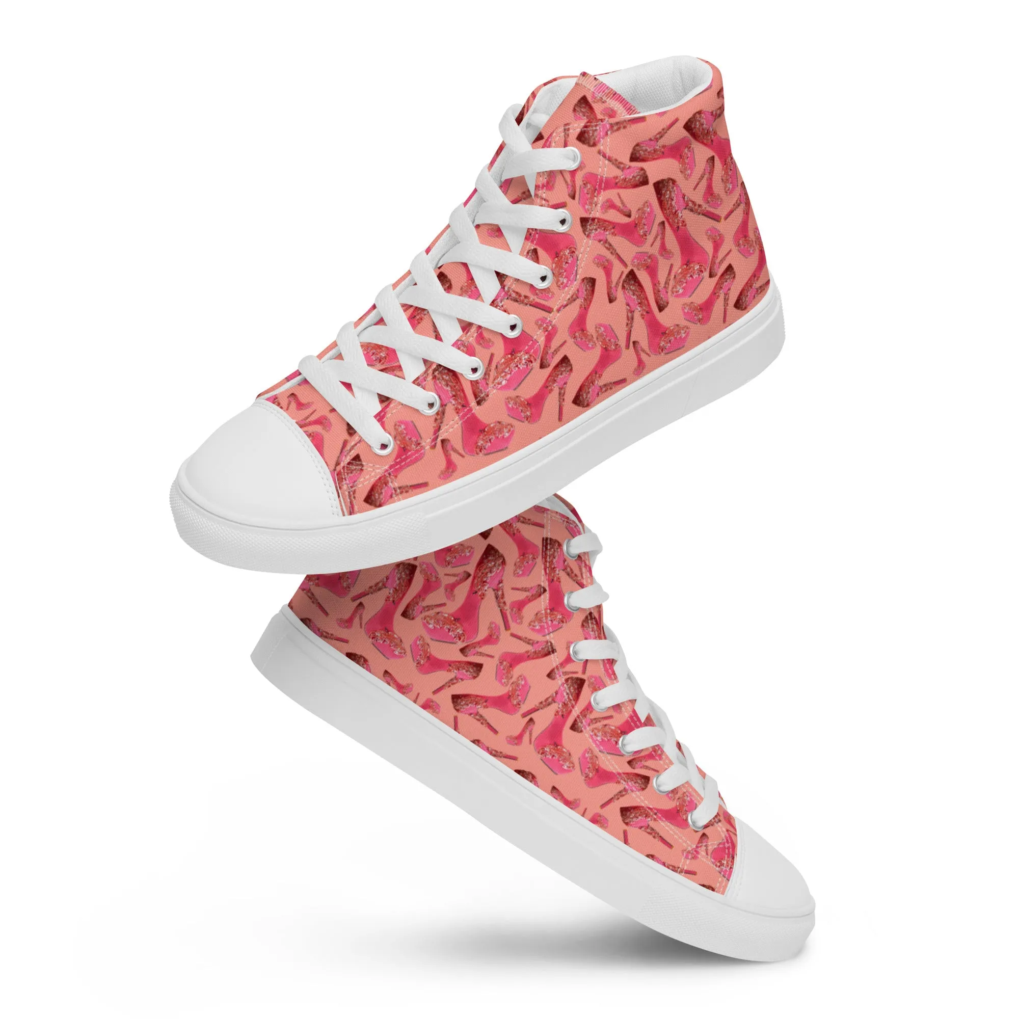 Women’s high top canvas shoes 'Influencer Vibe'