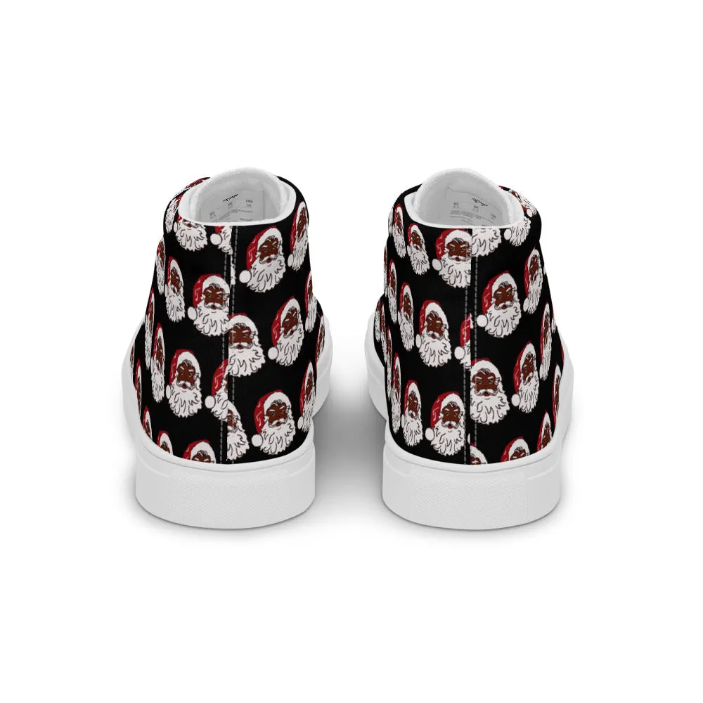 Women’s high top canvas shoes Santa Black