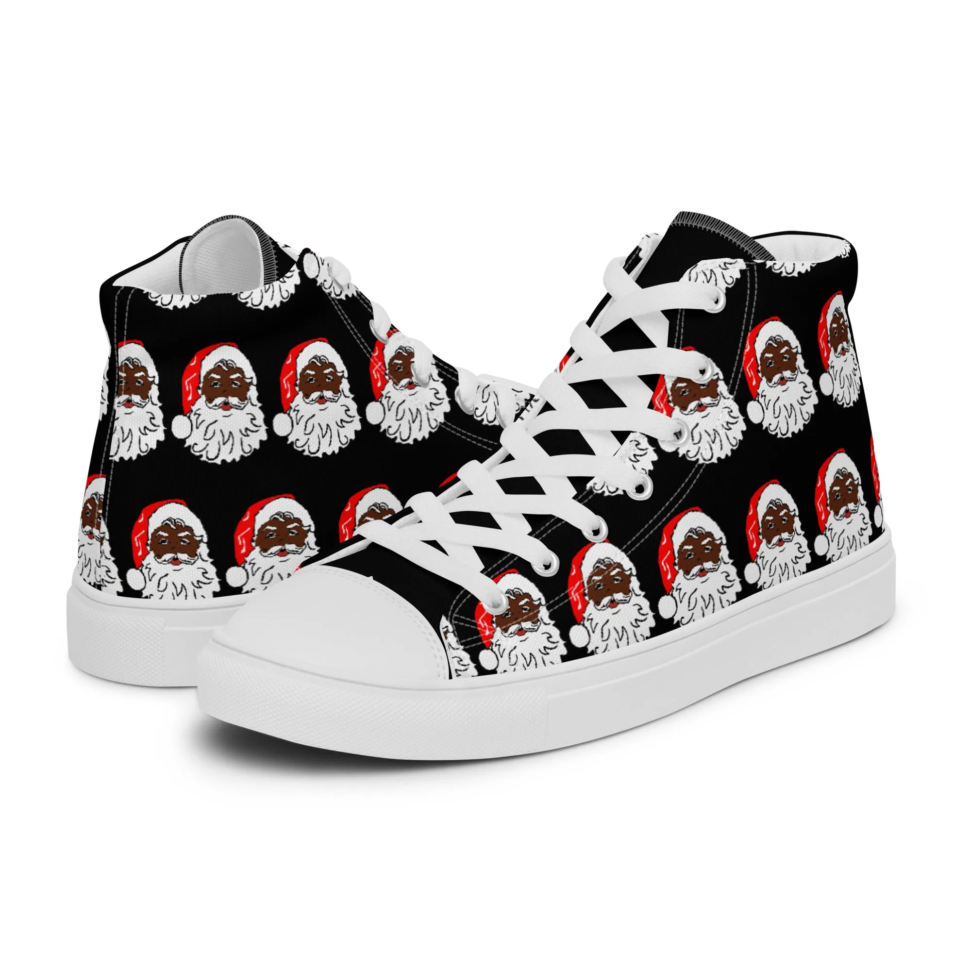 Women’s high top canvas shoes Santa Black