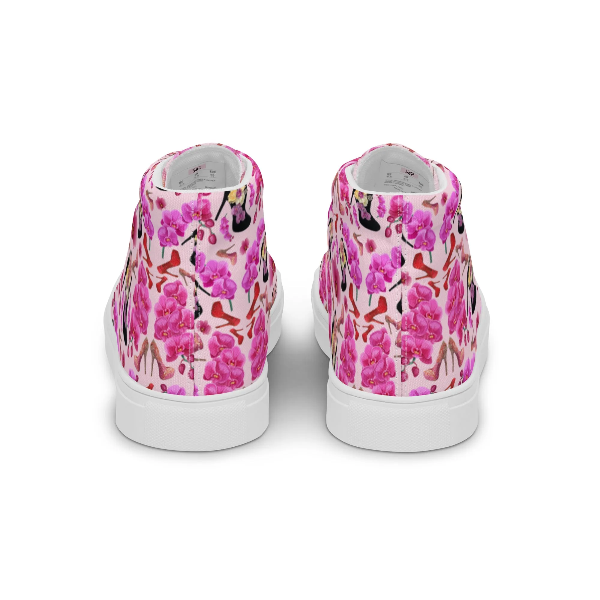 Women’s high top canvas shoes 'Secret garden'