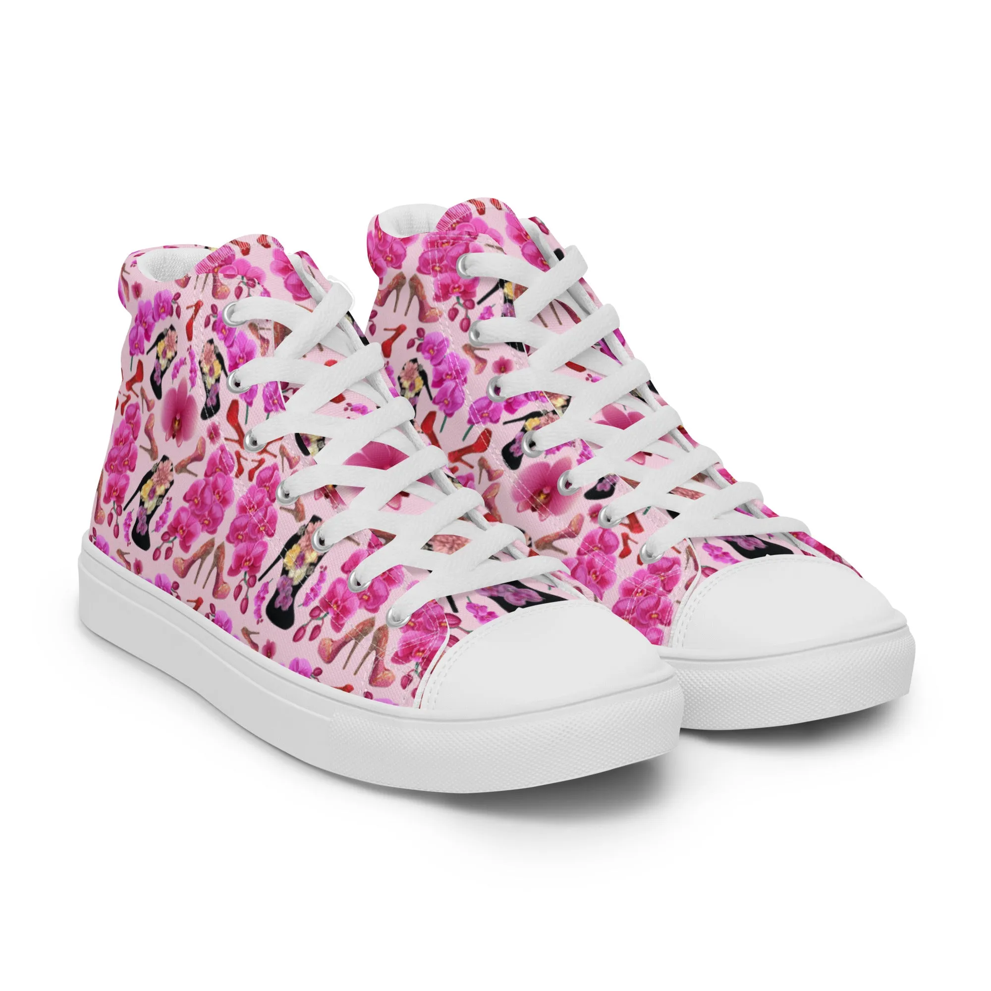 Women’s high top canvas shoes 'Secret garden'