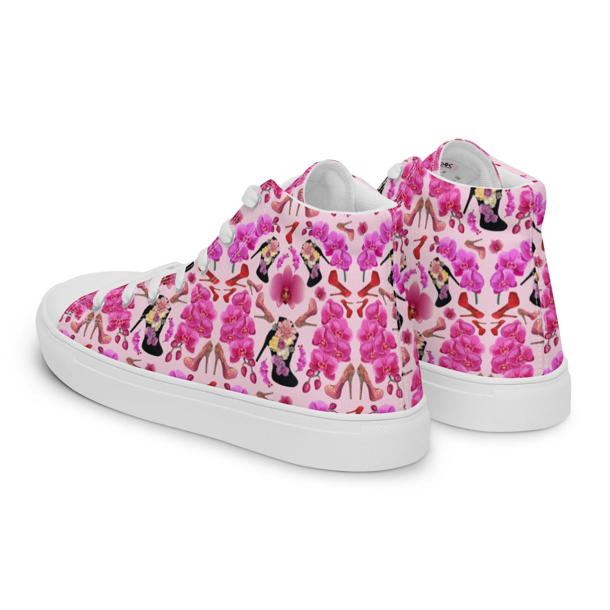 Women’s high top canvas shoes 'Secret garden'