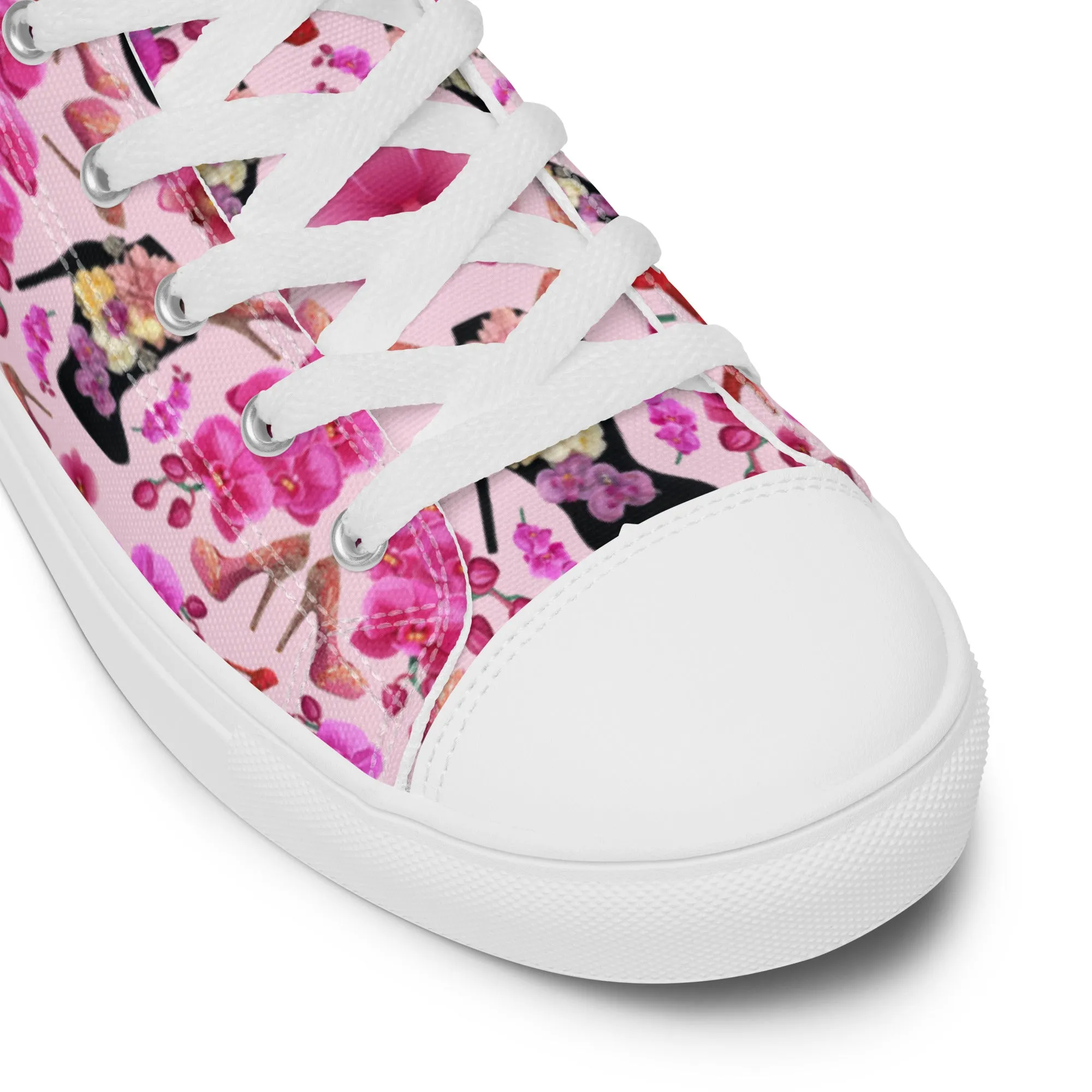 Women’s high top canvas shoes 'Secret garden'