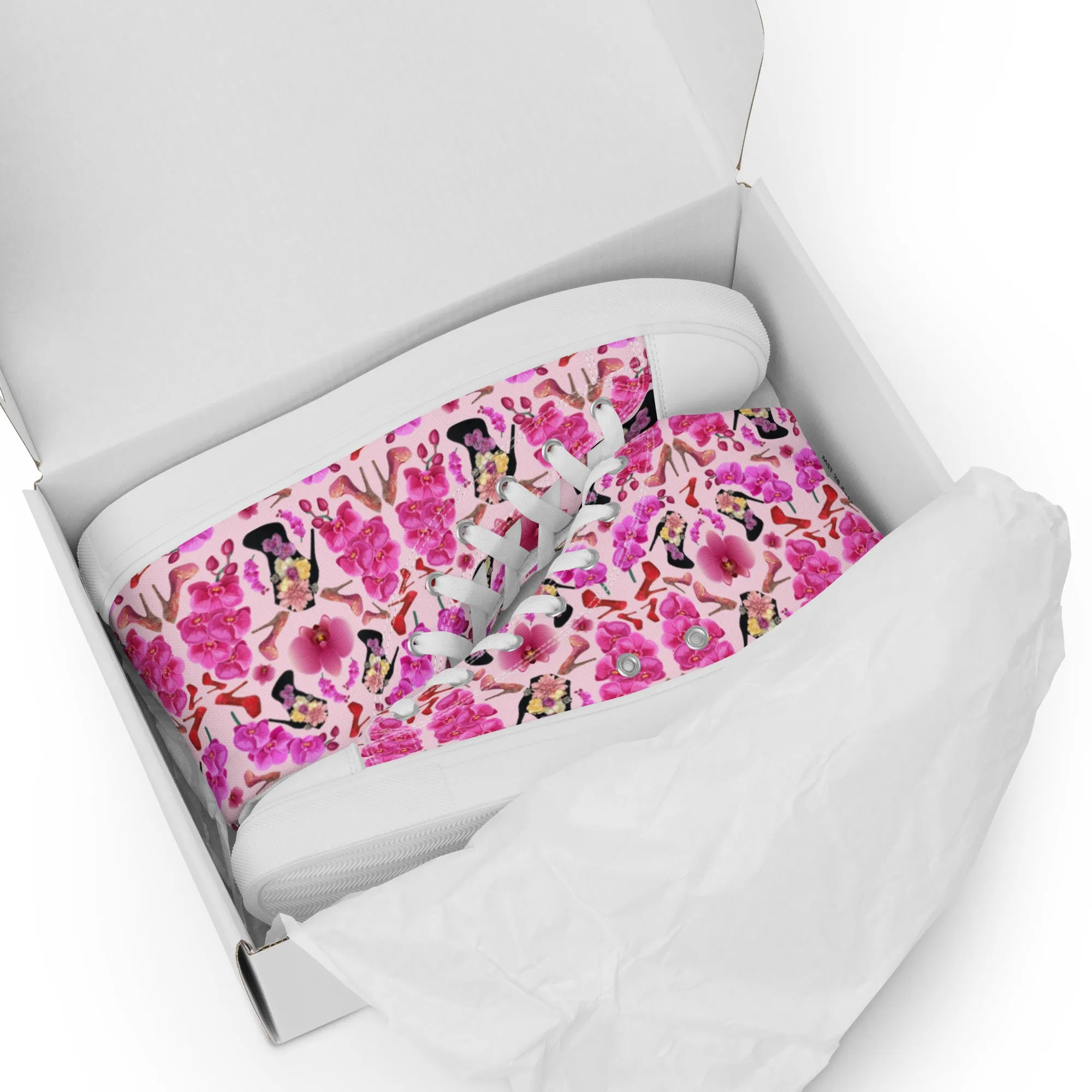 Women’s high top canvas shoes 'Secret garden'