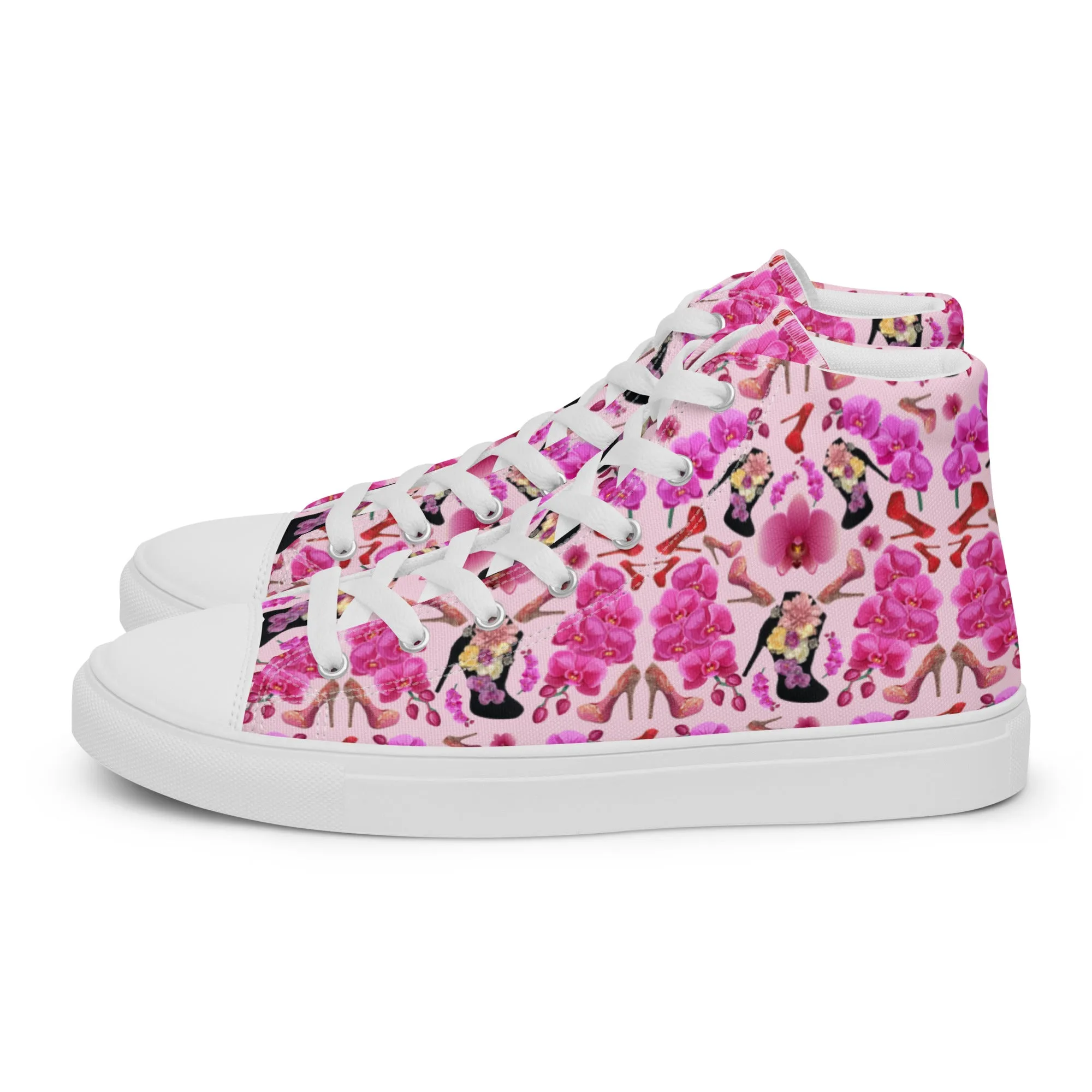 Women’s high top canvas shoes 'Secret garden'