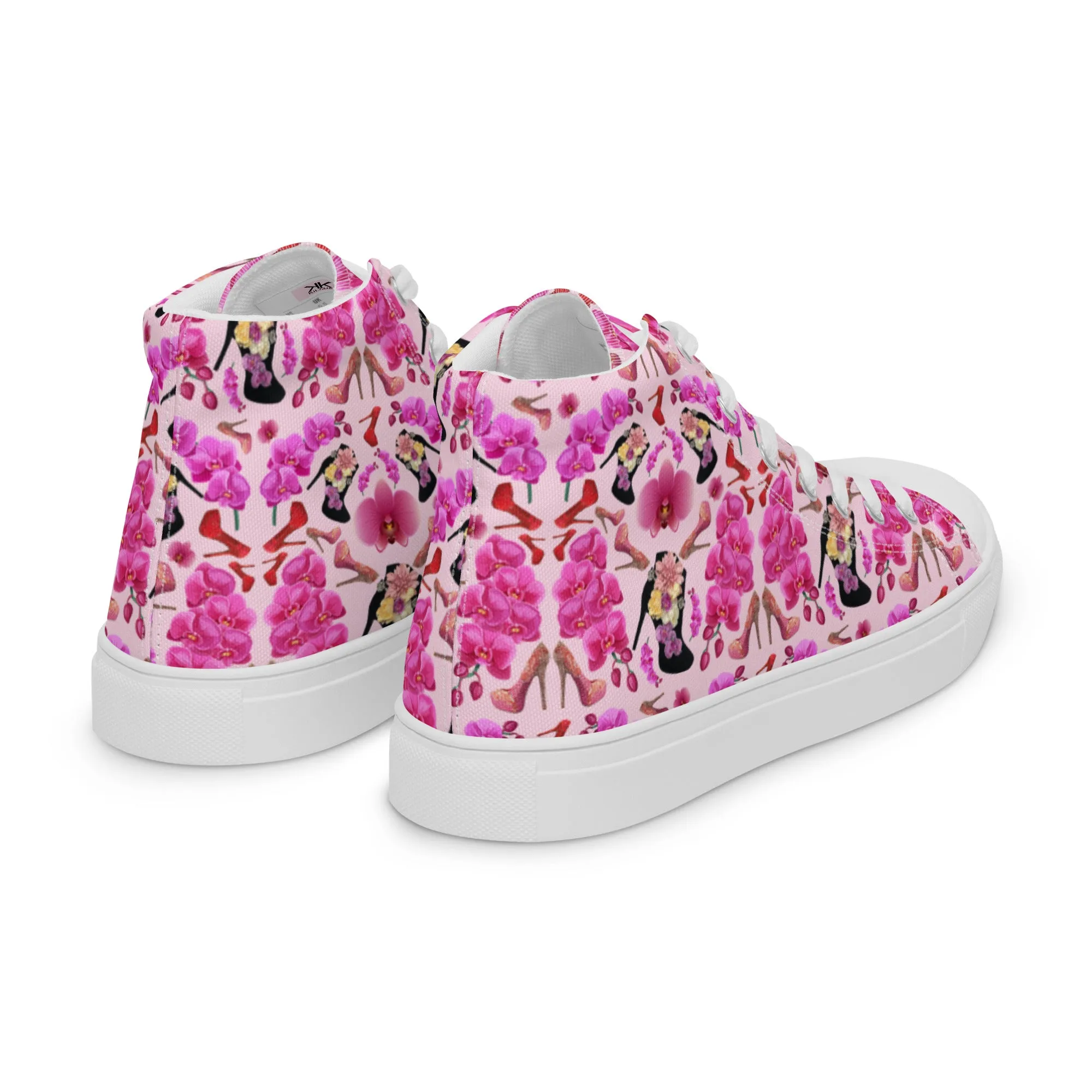 Women’s high top canvas shoes 'Secret garden'