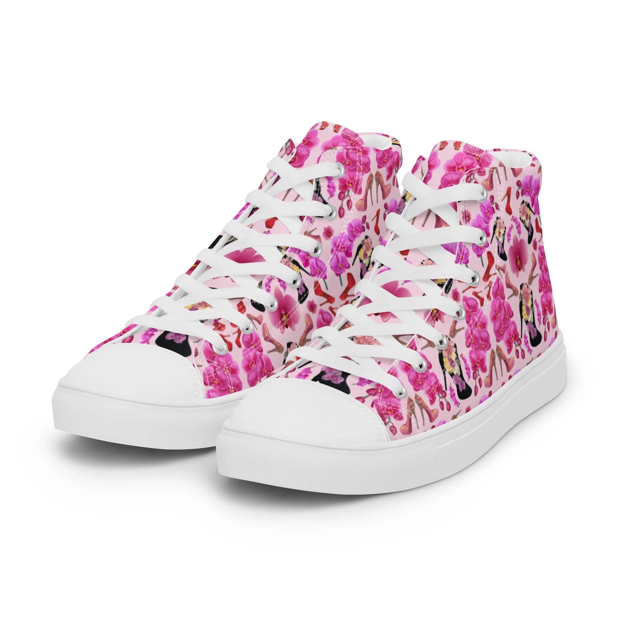 Women’s high top canvas shoes 'Secret garden'