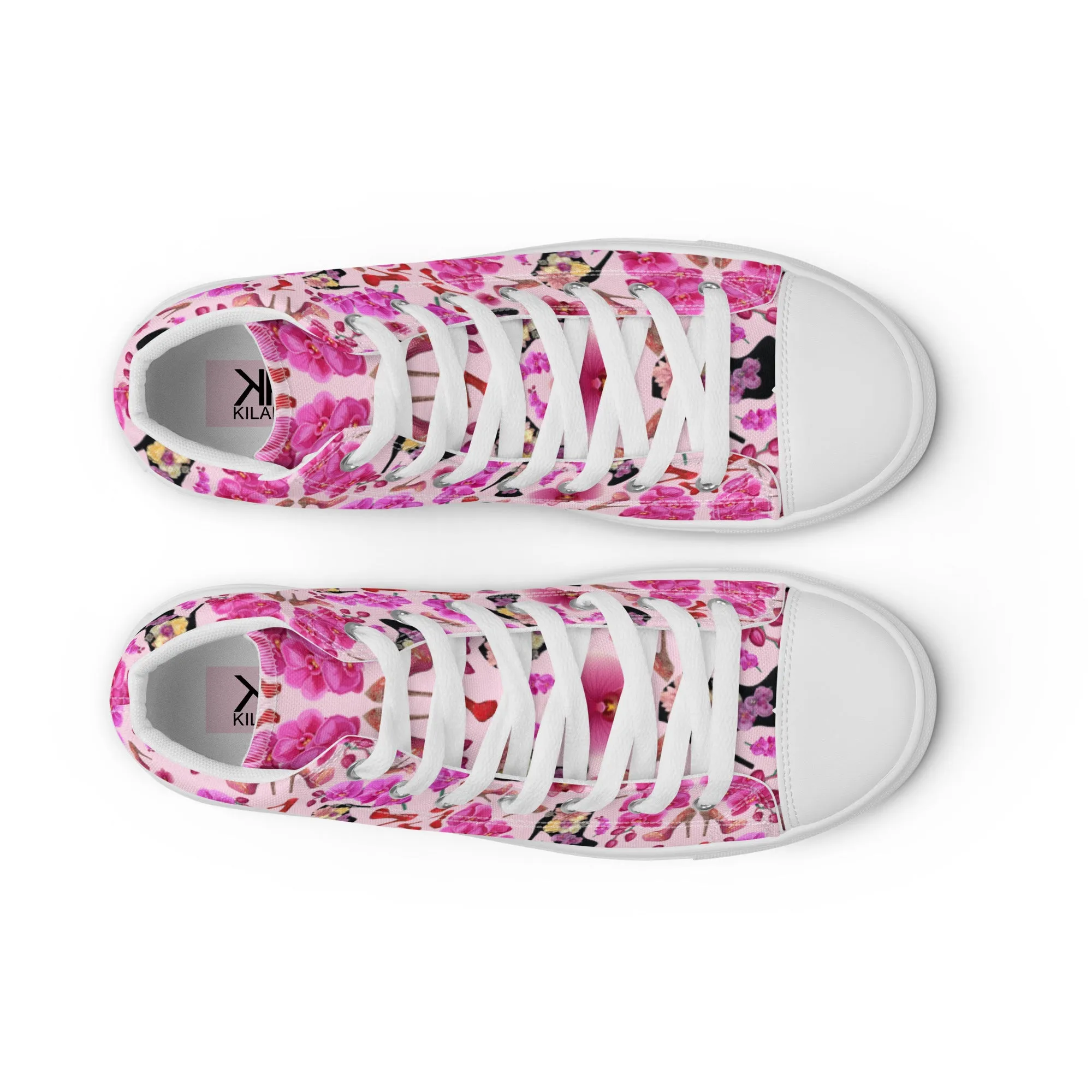 Women’s high top canvas shoes 'Secret garden'