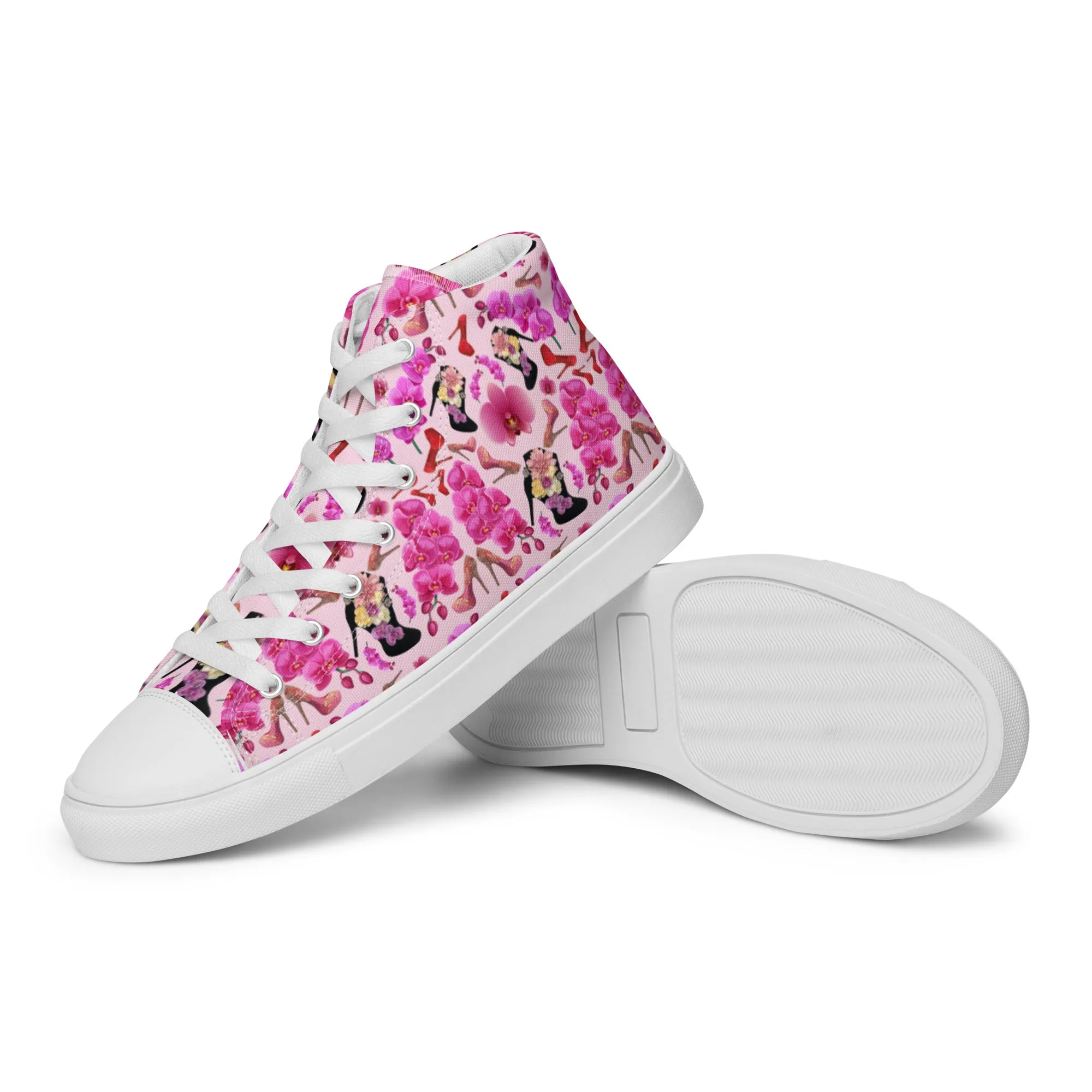 Women’s high top canvas shoes 'Secret garden'