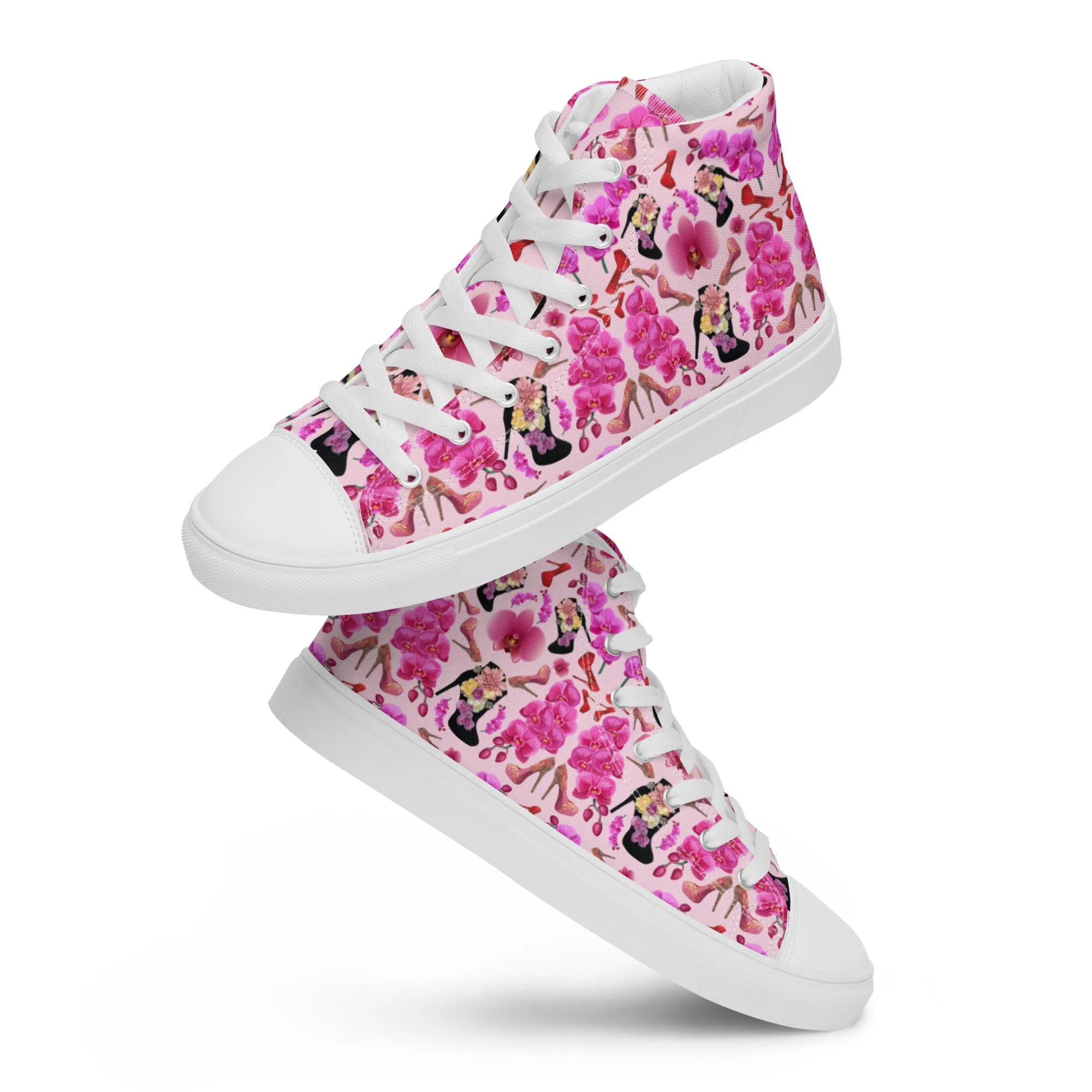 Women’s high top canvas shoes 'Secret garden'