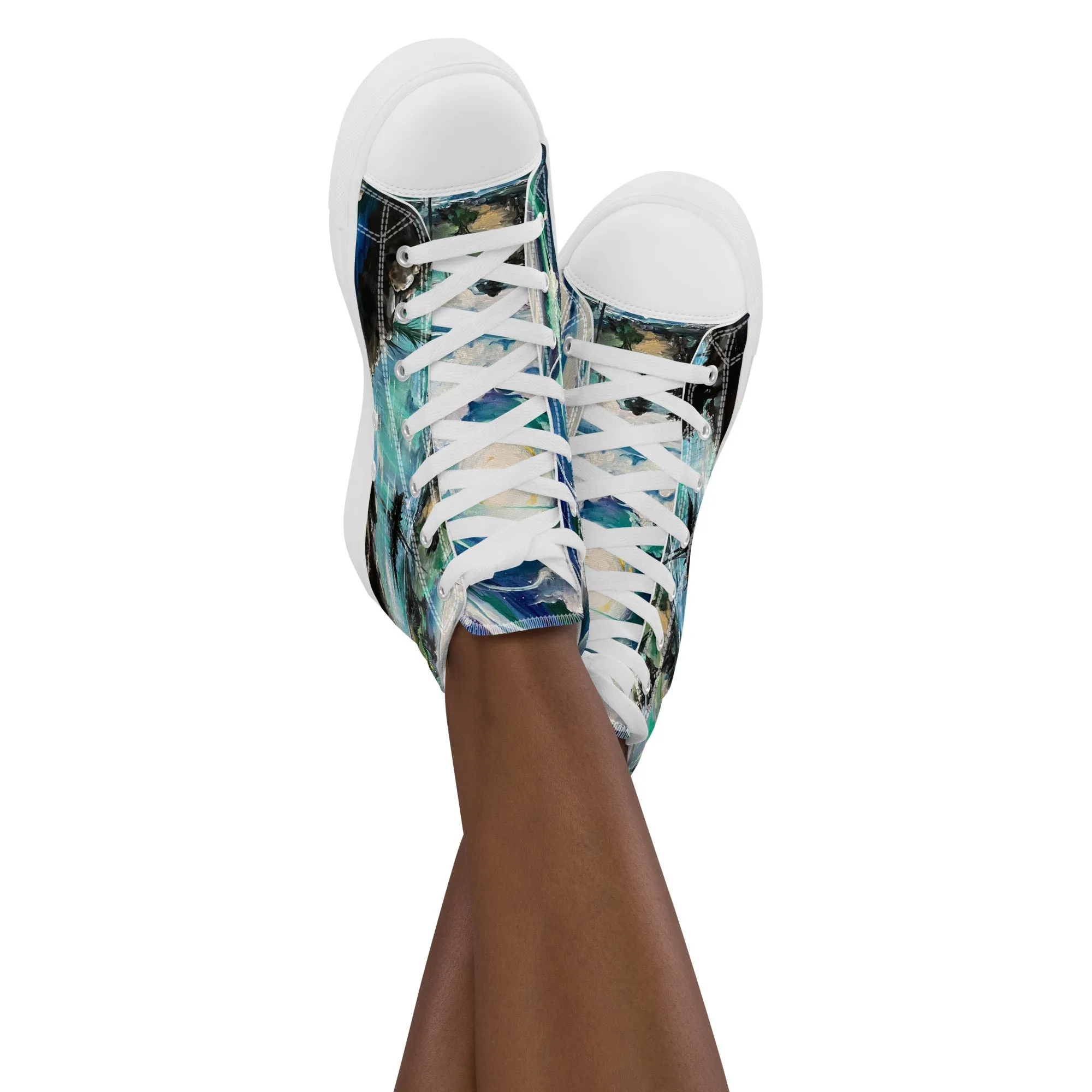 Women’s high top canvas shoes