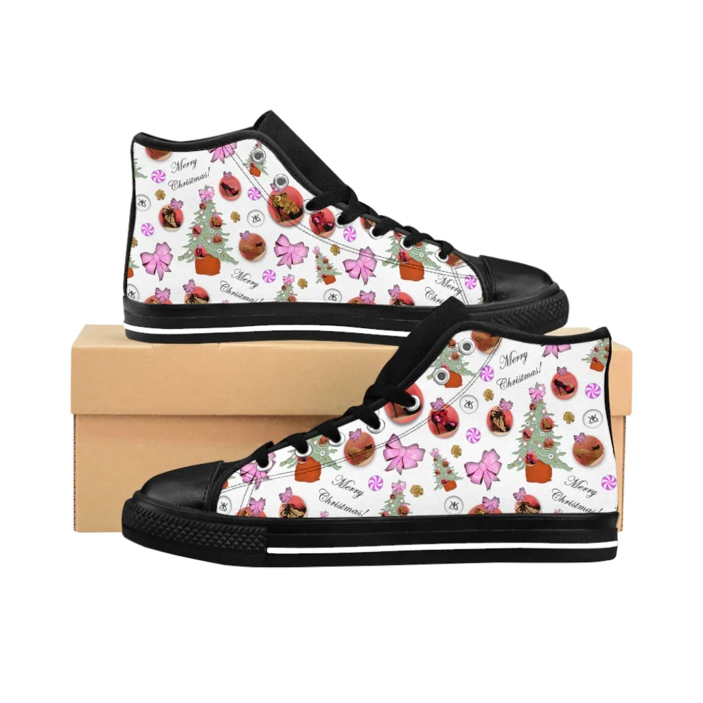 Women's High-top Sneakers 'Pink Christmas'