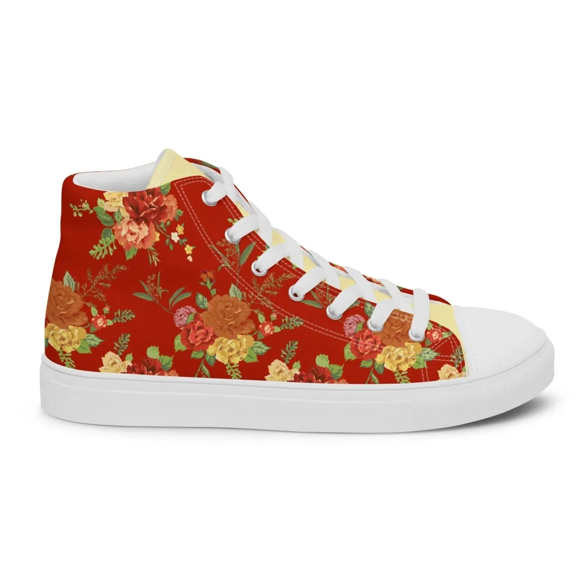 Women’s Red Floral Sneakers