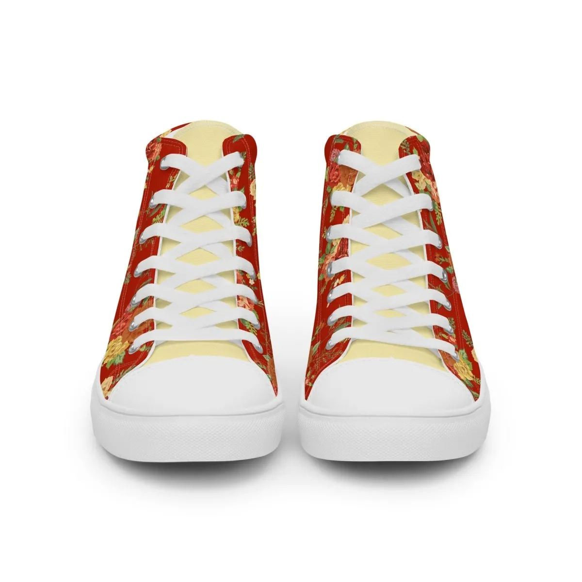 Women’s Red Floral Sneakers