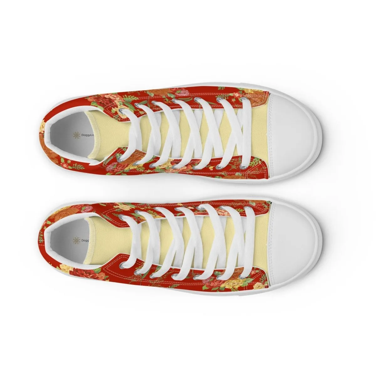 Women’s Red Floral Sneakers