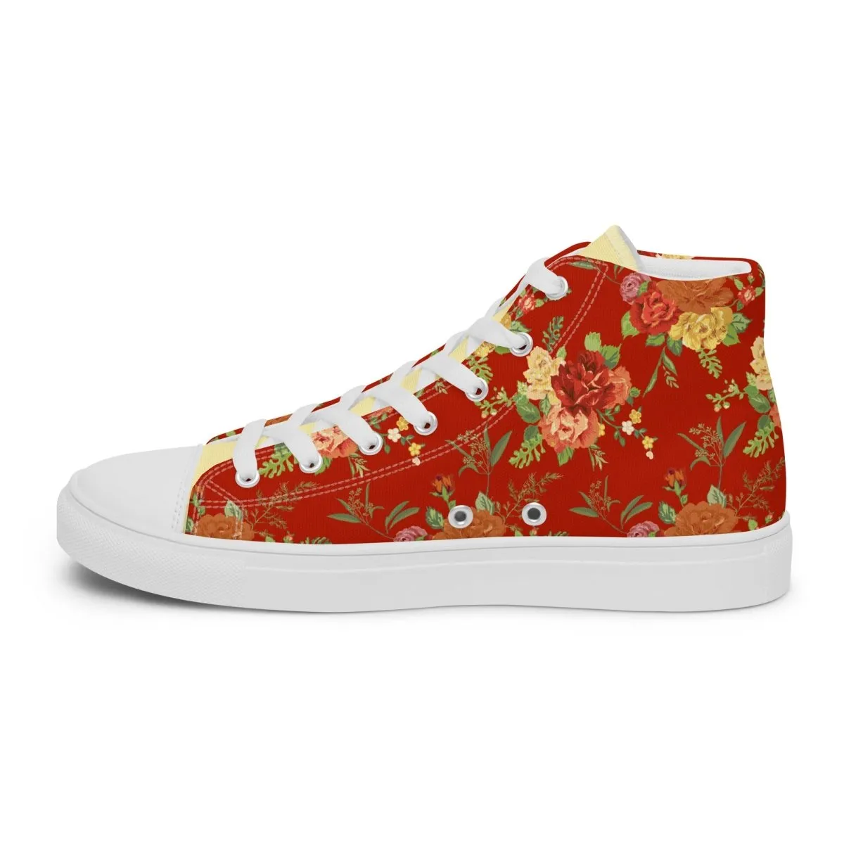 Women’s Red Floral Sneakers