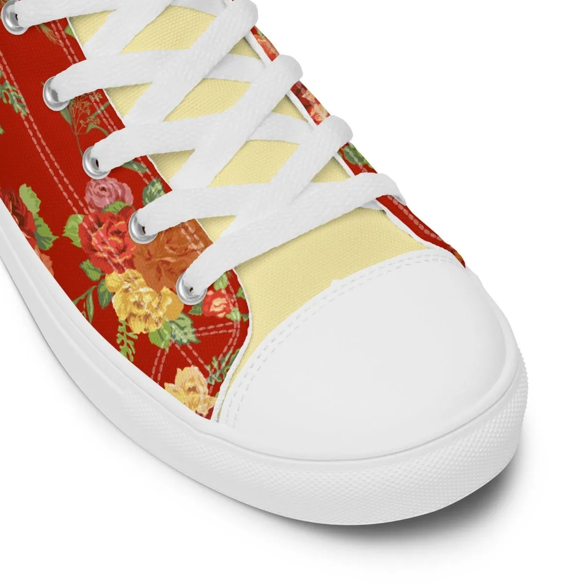 Women’s Red Floral Sneakers
